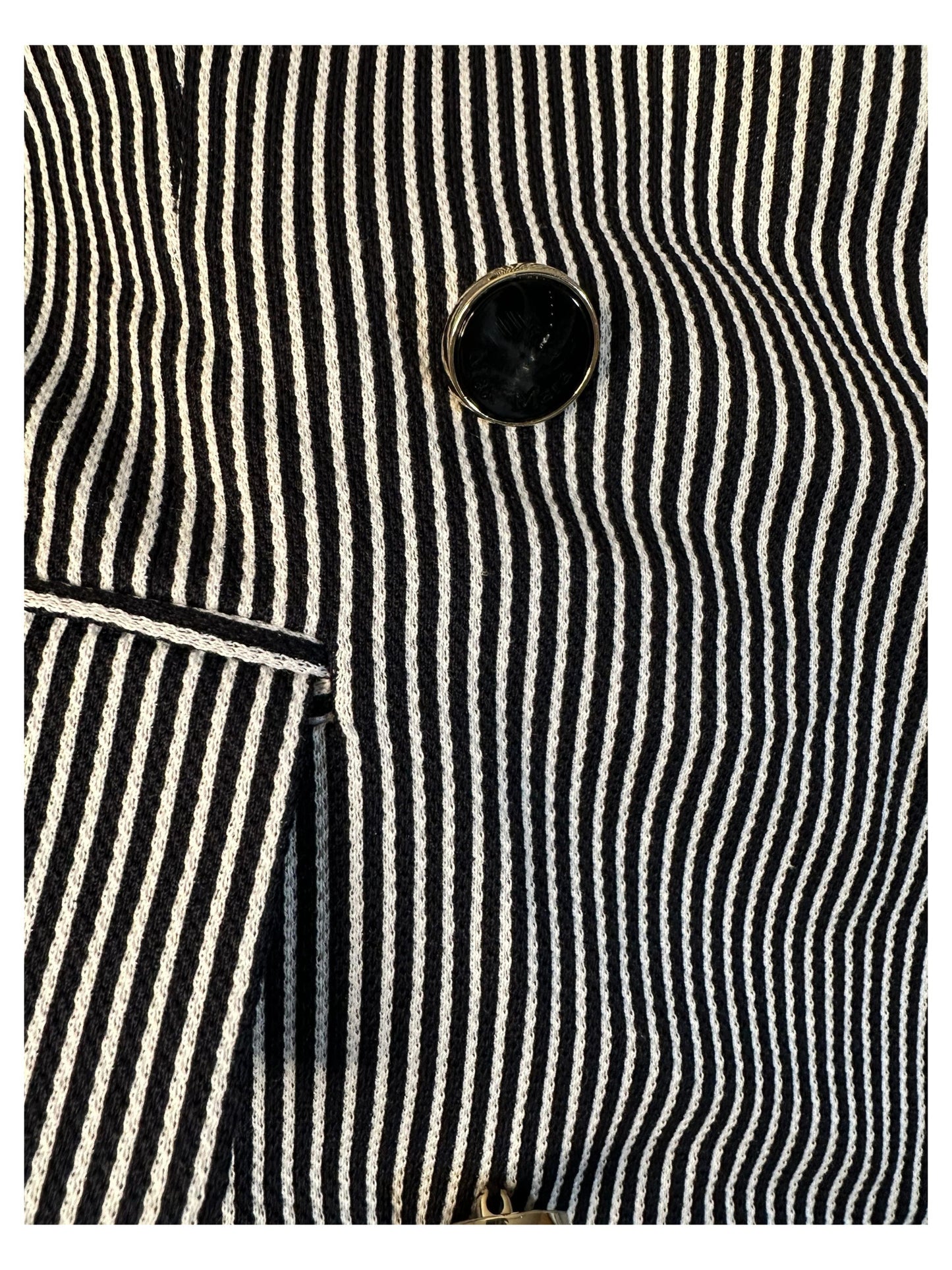 Max Mara Paste Blazer Double Breasted Striped Women's Size 0 Made In Italy