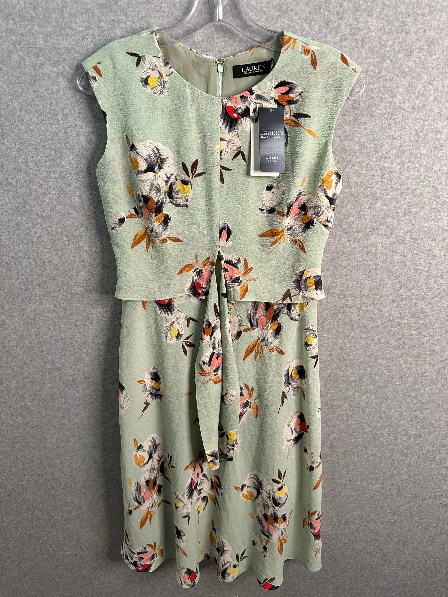 Lauren Ralph Lauren Floral Bubble Crepe A-Line Dress Size 4 Petite