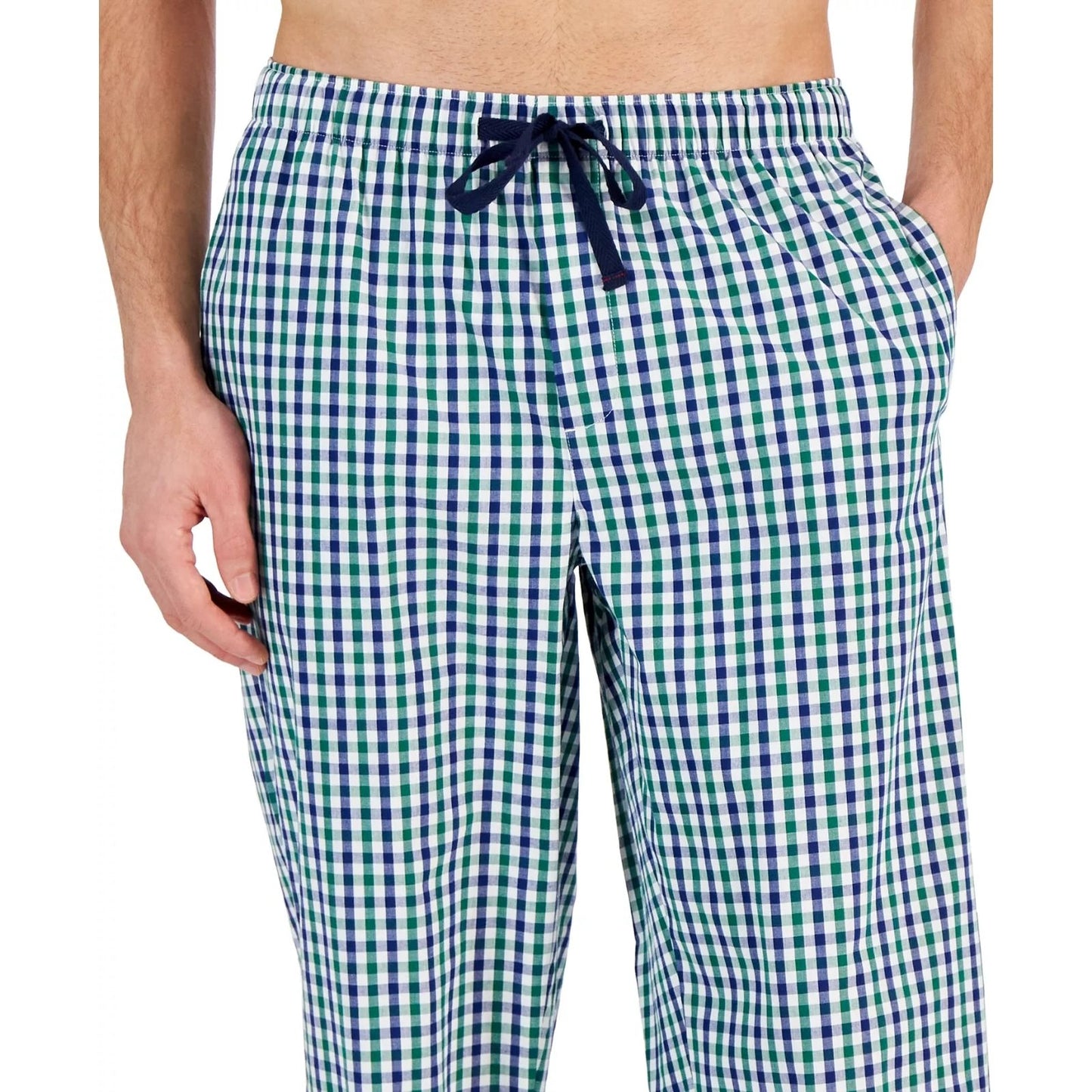 Club Room Men's Regular-Fit Gingham Check Pajama Pants Size XL