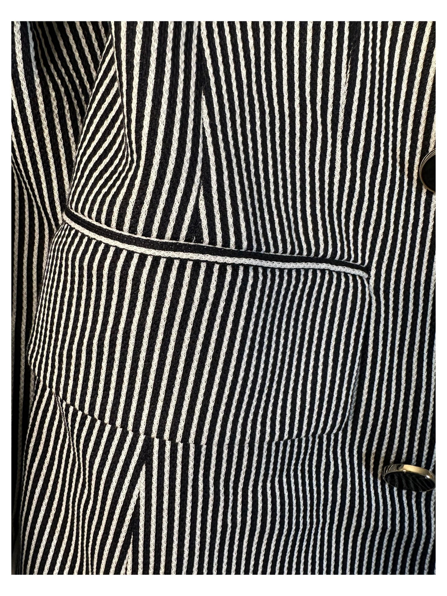 Max Mara Paste Blazer Double Breasted Striped Women's Size 0 Made In Italy