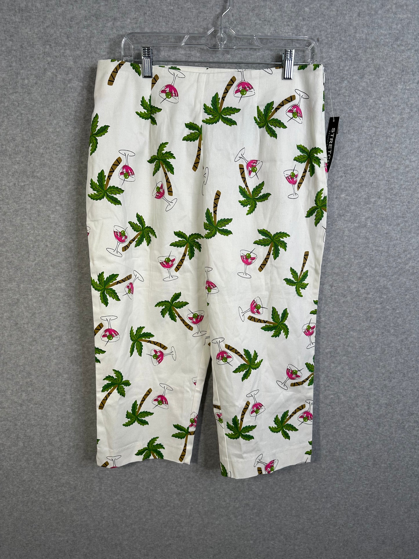 Briggs Women's Wide Leg Capri Pants 14 Petite