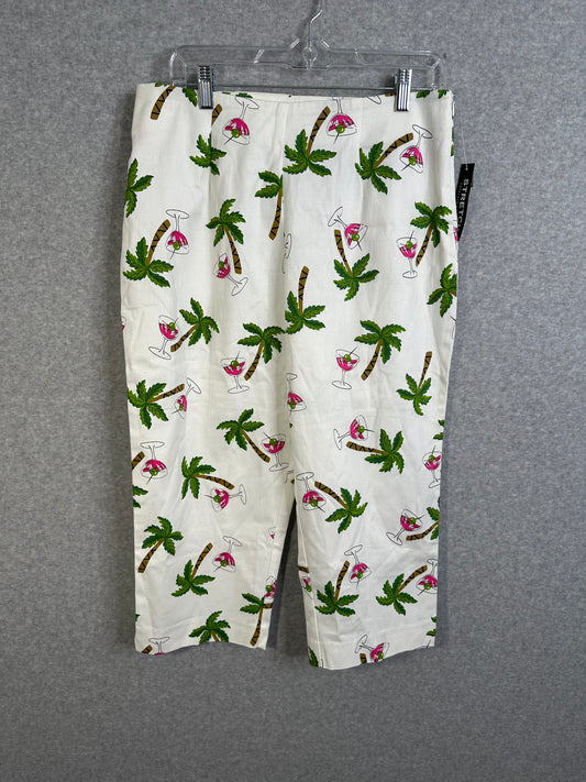 Briggs Women's Wide Leg Capri Pants 14 Petite