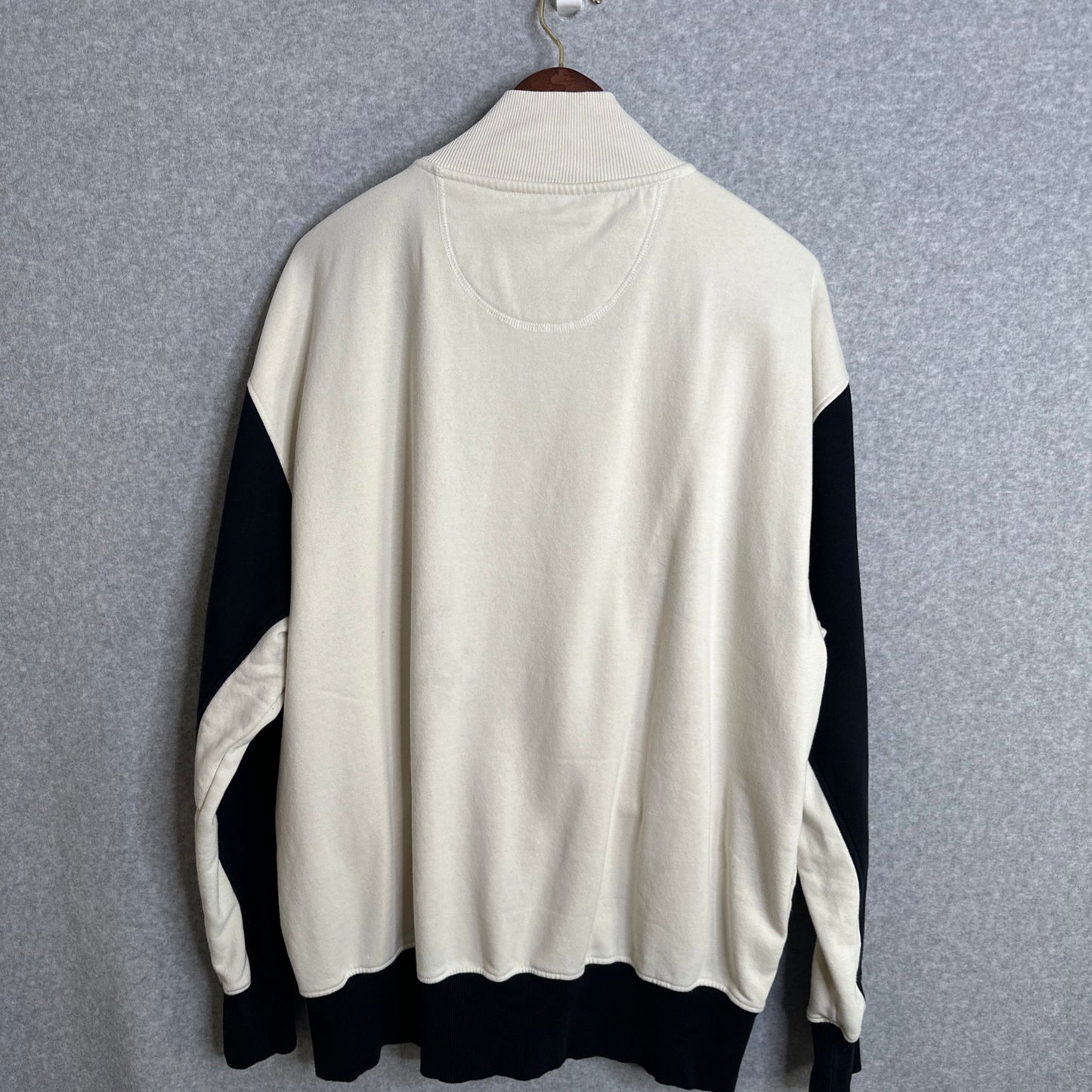 A. Tiziano Parker Creme Color Block Full Zip Streetwear Knit Sweater Men's 5X