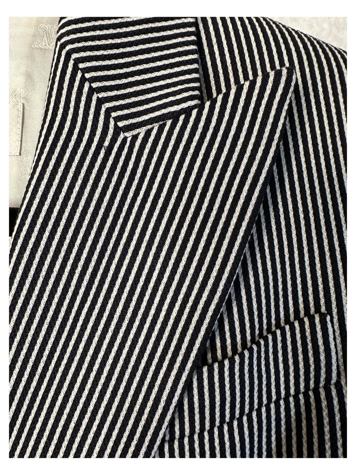 Max Mara Paste Blazer Double Breasted Striped Women's Size 0 Made In Italy
