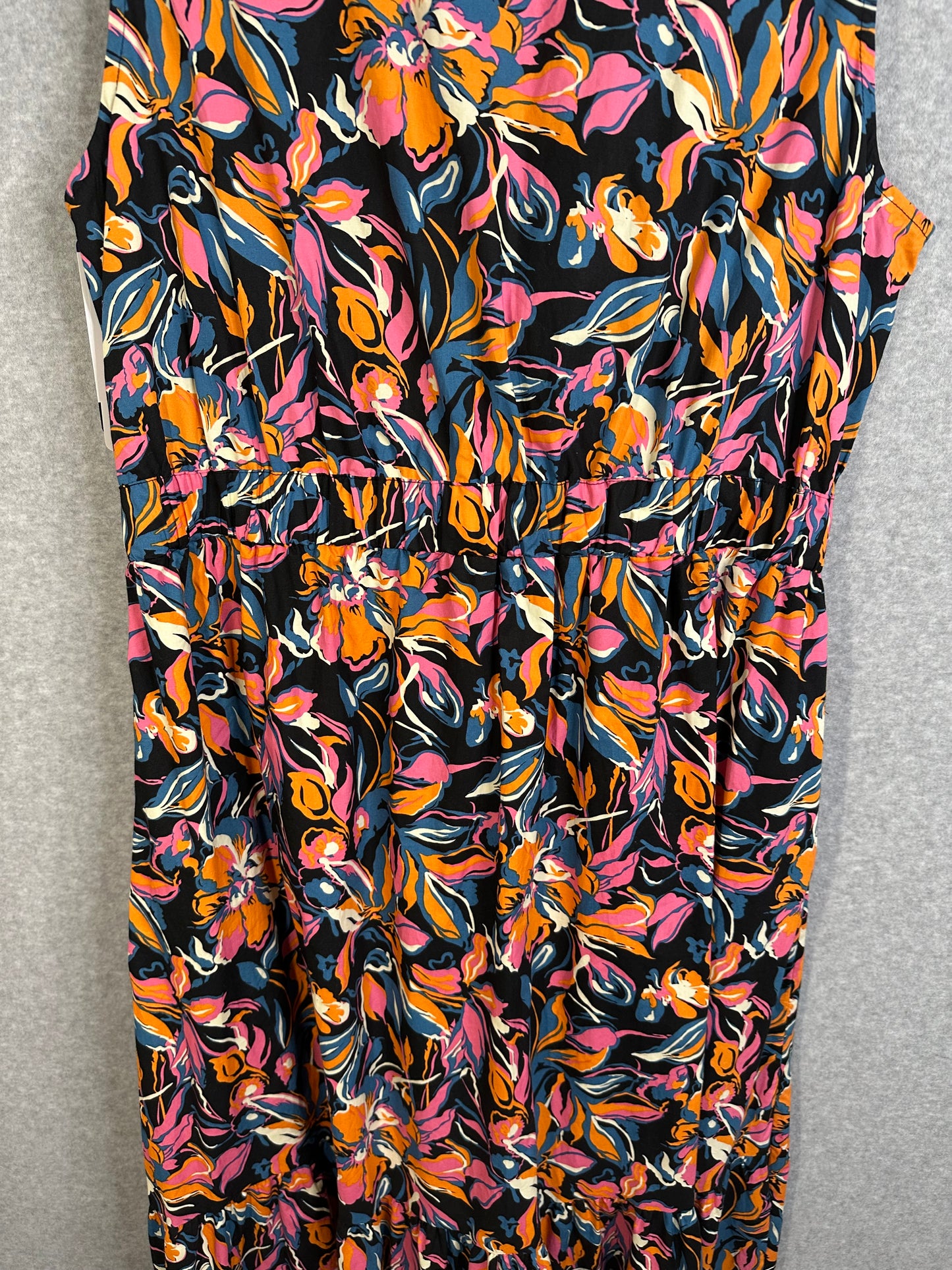French Connection Women's Twist Front Floral Sleeveless Midi Dress Size XXL