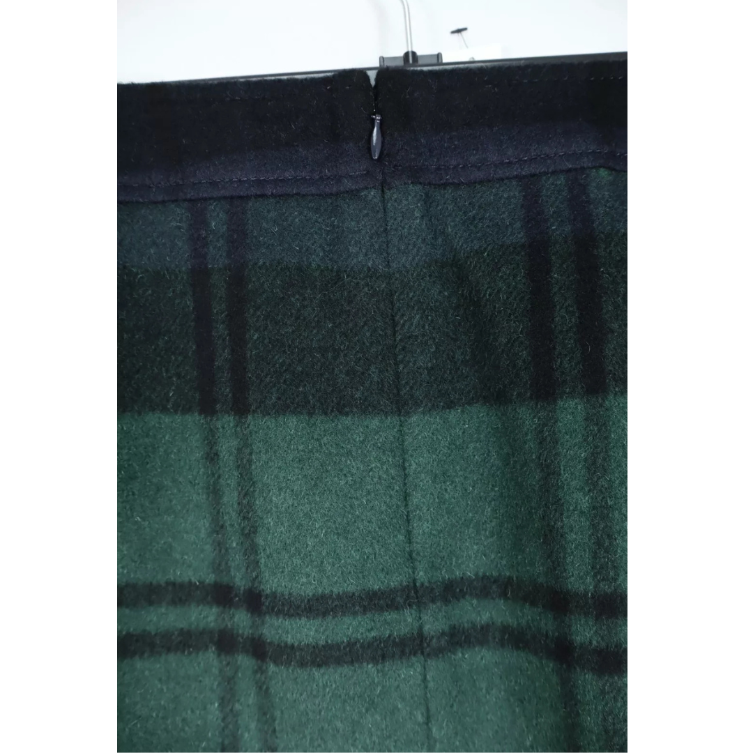 Size 12  Talbots Green Black Tartan Plaid Skirt