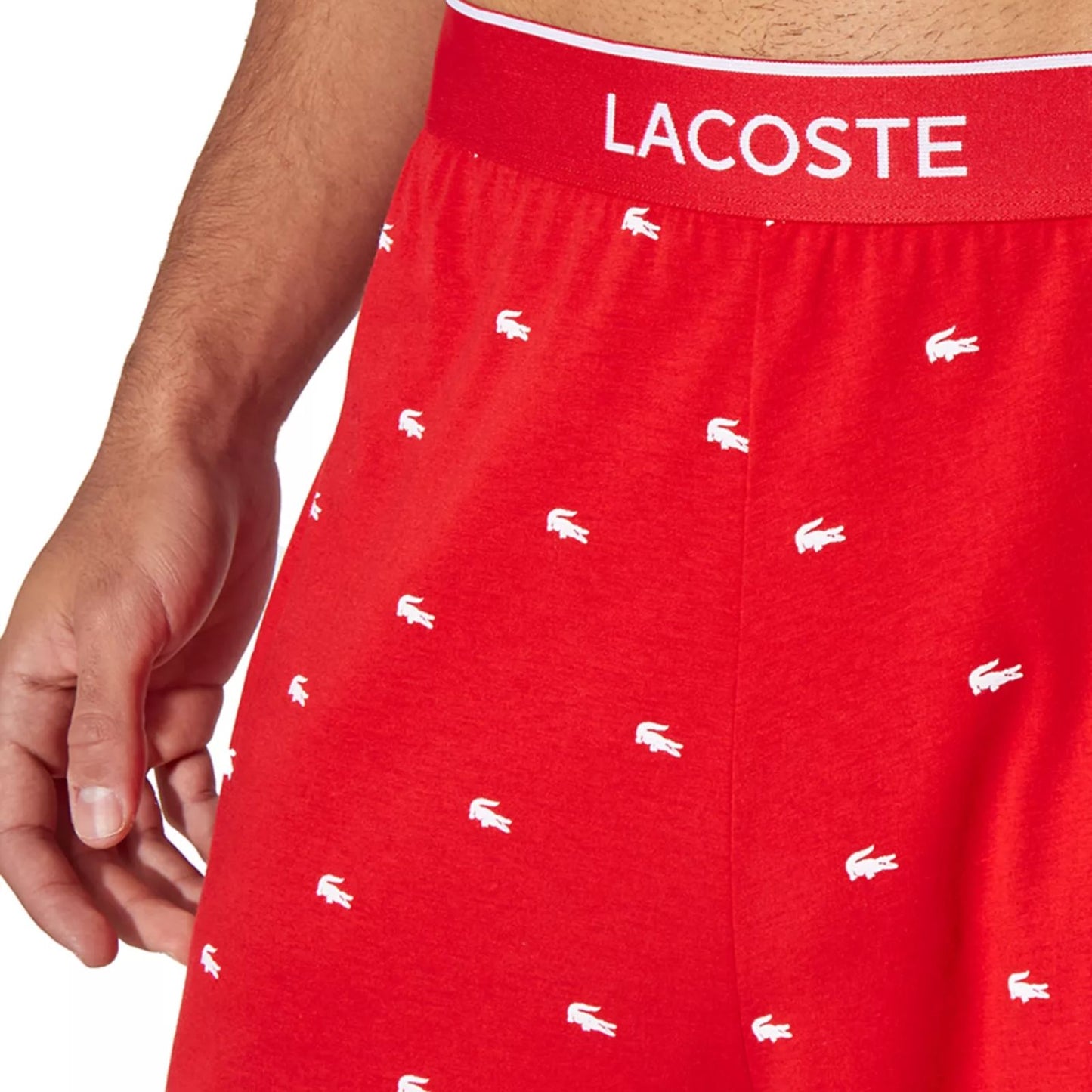 Reserved Lacoste Classic-Fit Pajama Pants Men's Large Red