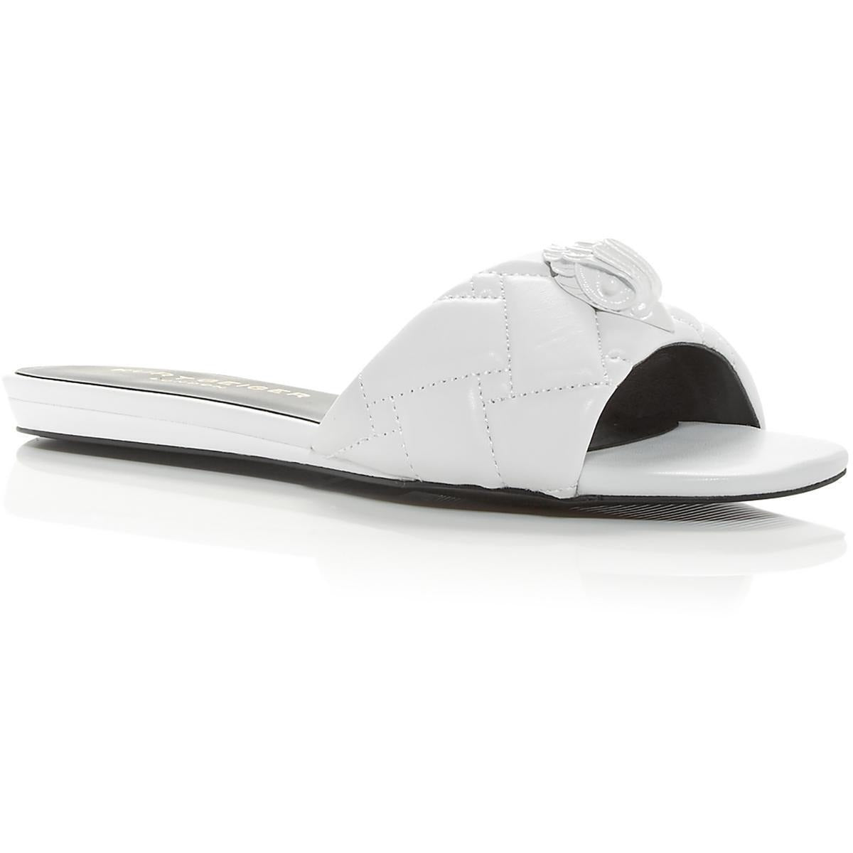 Sz. 5.5 Kurt Geiger London Kensington Slide Sandals-Shoes Quilted Leather Retail $140.00
