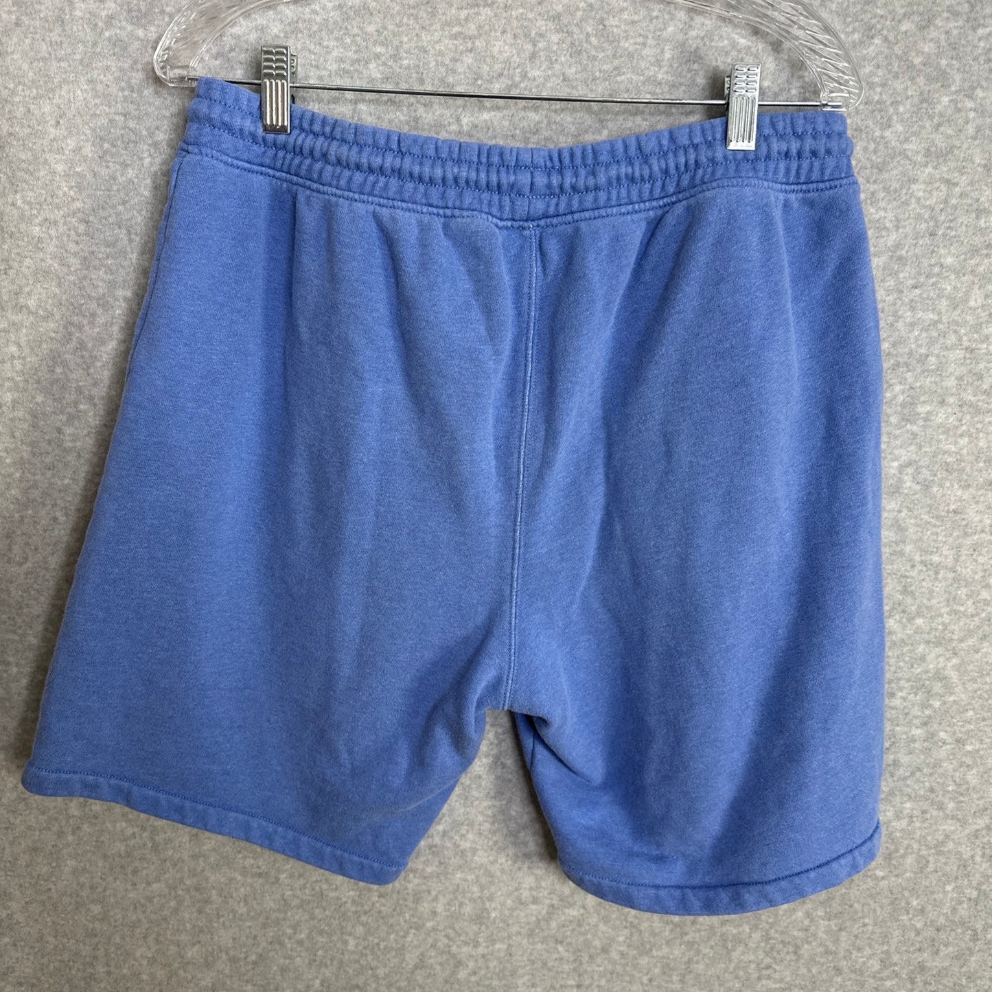 Lacoste Men's Signature Print Cotton Fleece Shorts Blue Size Large