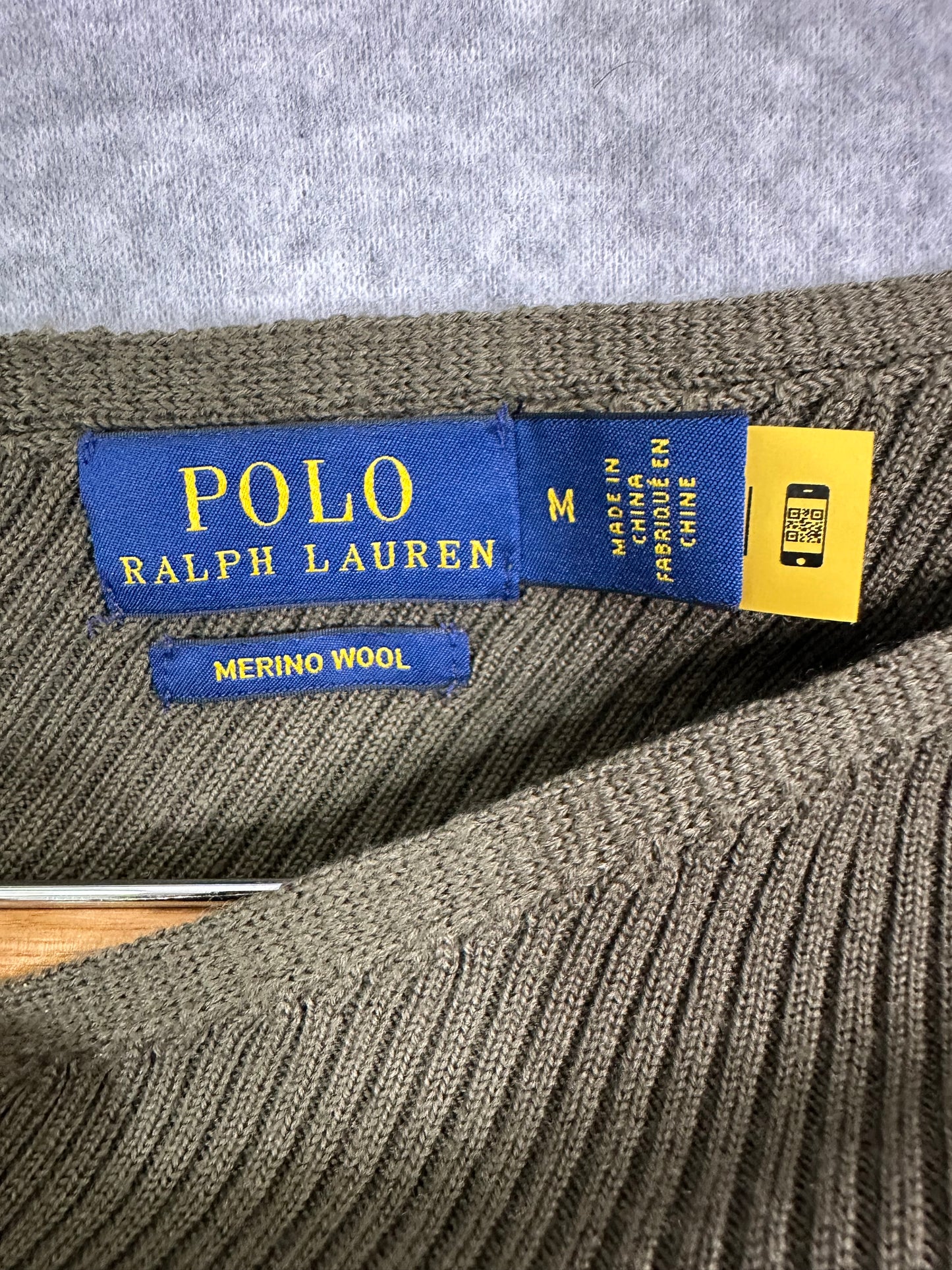 Polo Ralph Lauren Merino Wool One-Shoulder Knit Sweater Slim Fit Lightweight Size Medium