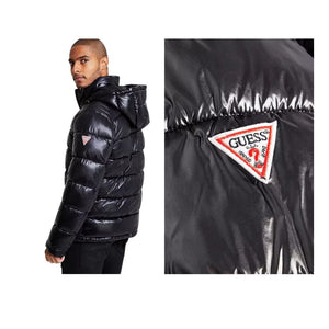 Size XL Guess Men's Quilted Puffer Coat With Removeable Hood Retail $225.00