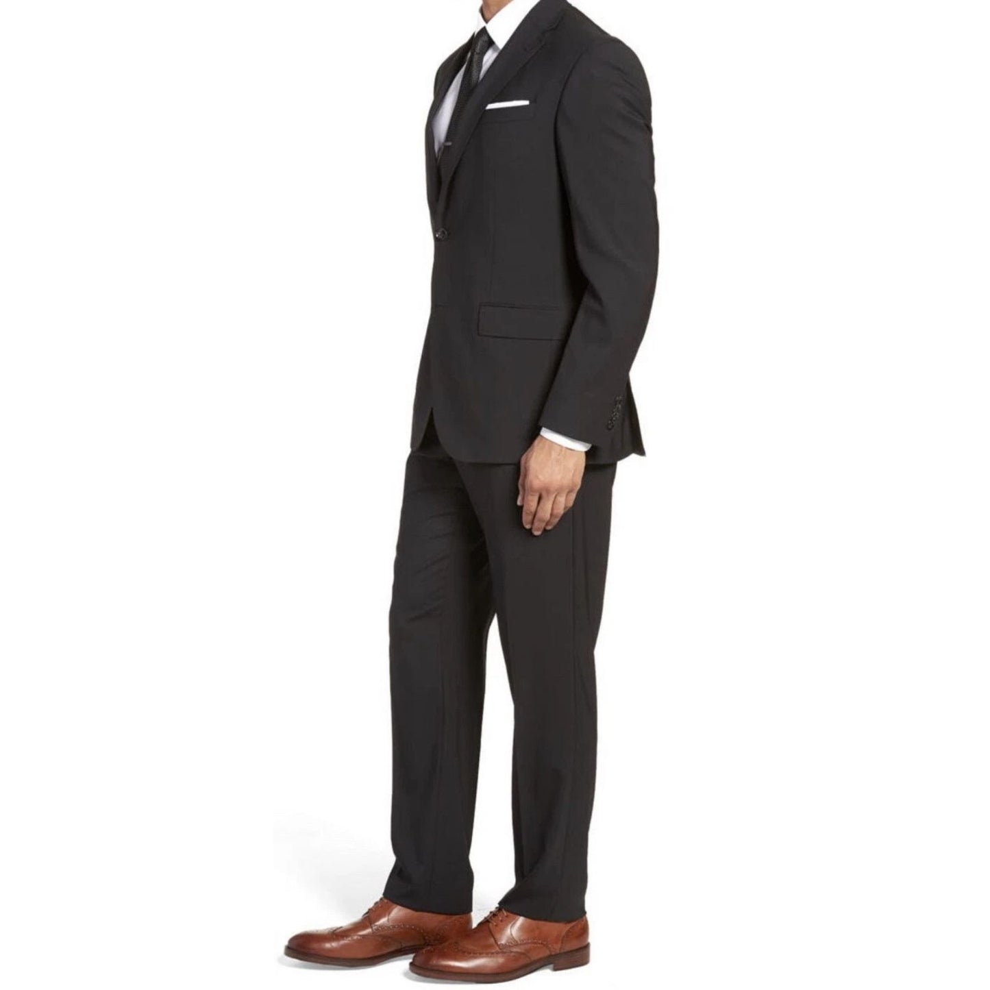 Ted Baker Endurance Jay Wool Suit Men's 38R 29W Modern Fit Black