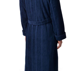 Sz.2XT/3XT  Men's Big & Tall Majestic International Ultra Lux Jacquard Shawl Robe Color Marine Blue Retail $160.00