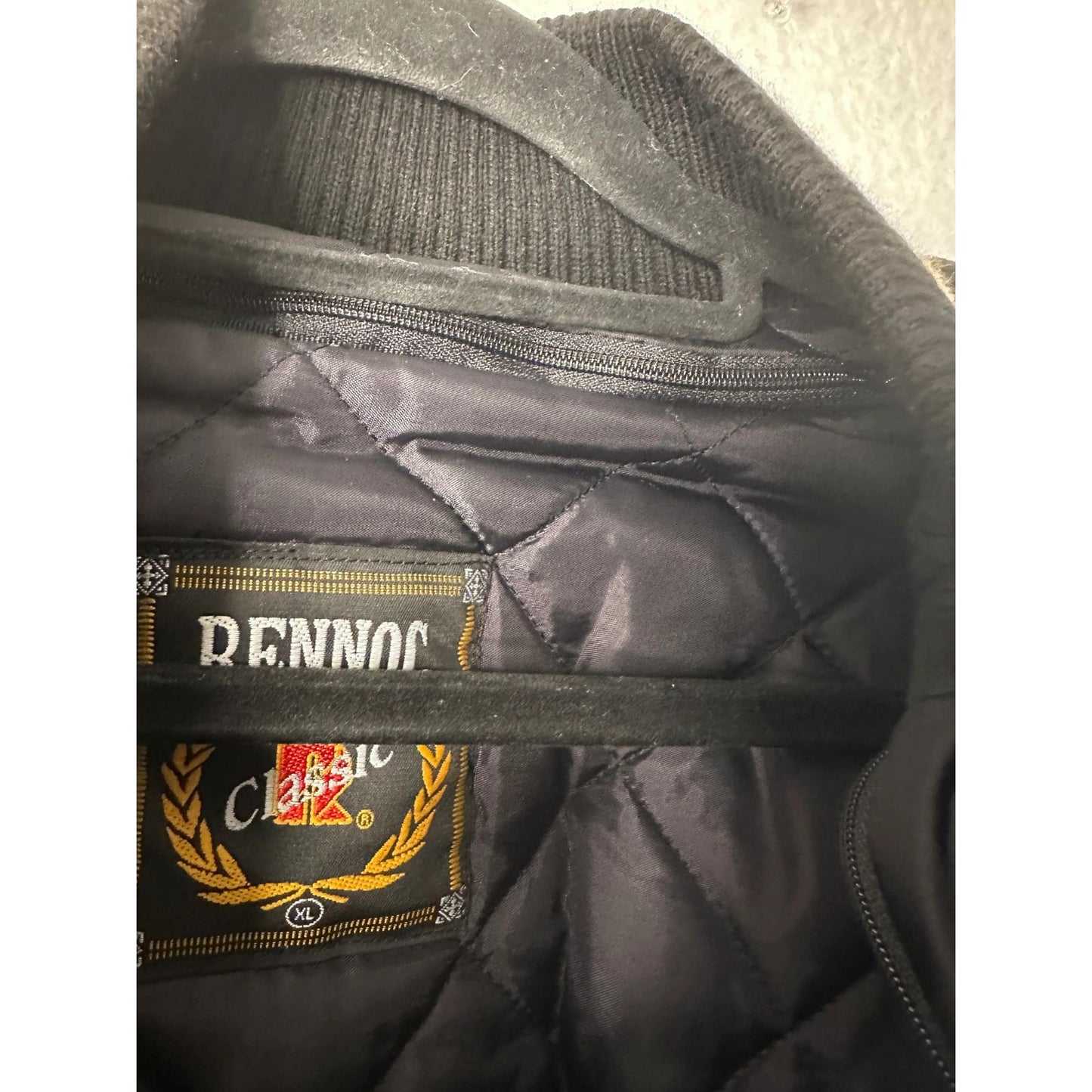 Rennoc Classic Varsity Jacket Style JW225NQ Quilted Lining  Men's XL