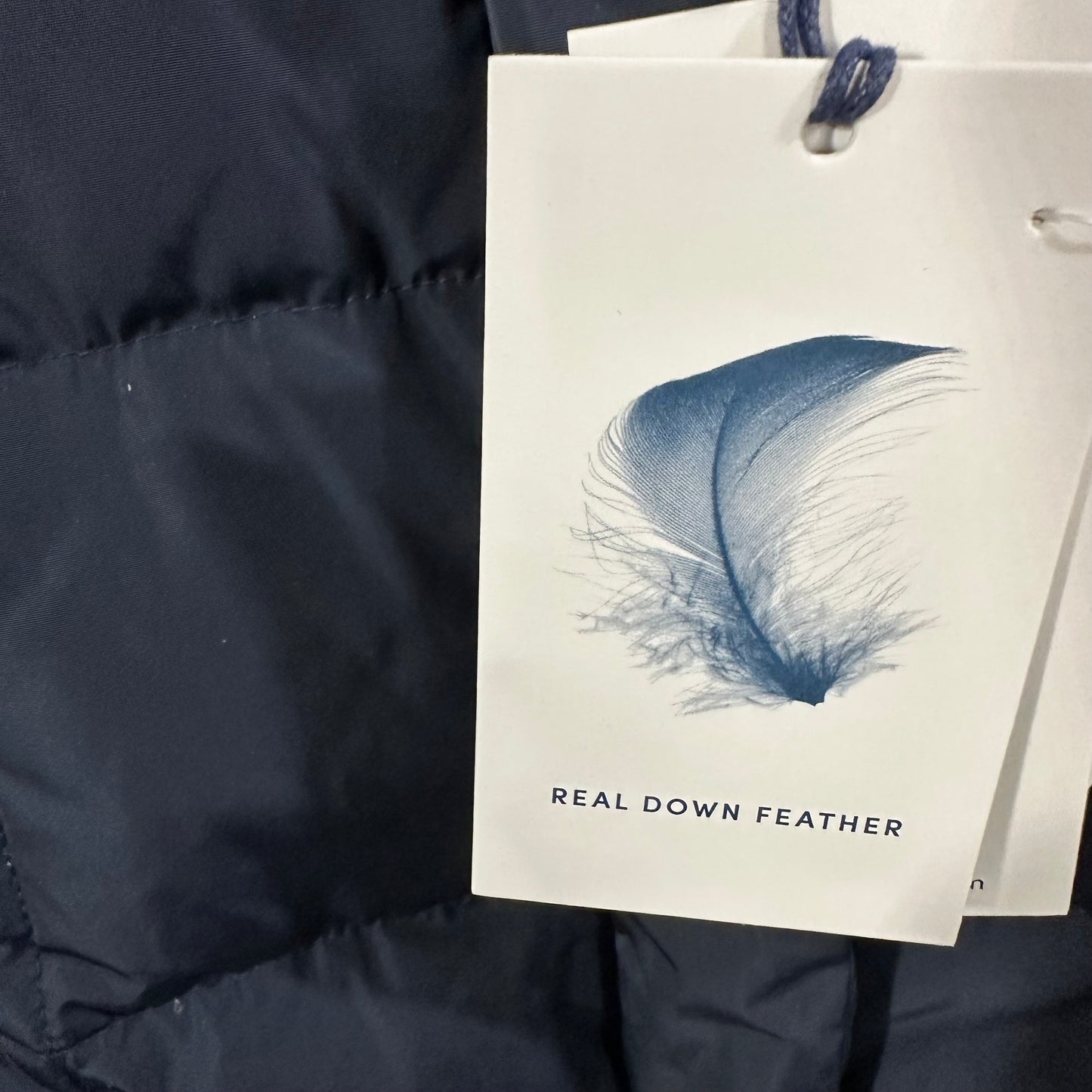 Cole Haan Down Puffer Coat Women's Size Large Hooded Parka Navy Blue - Good Depth On Pockets