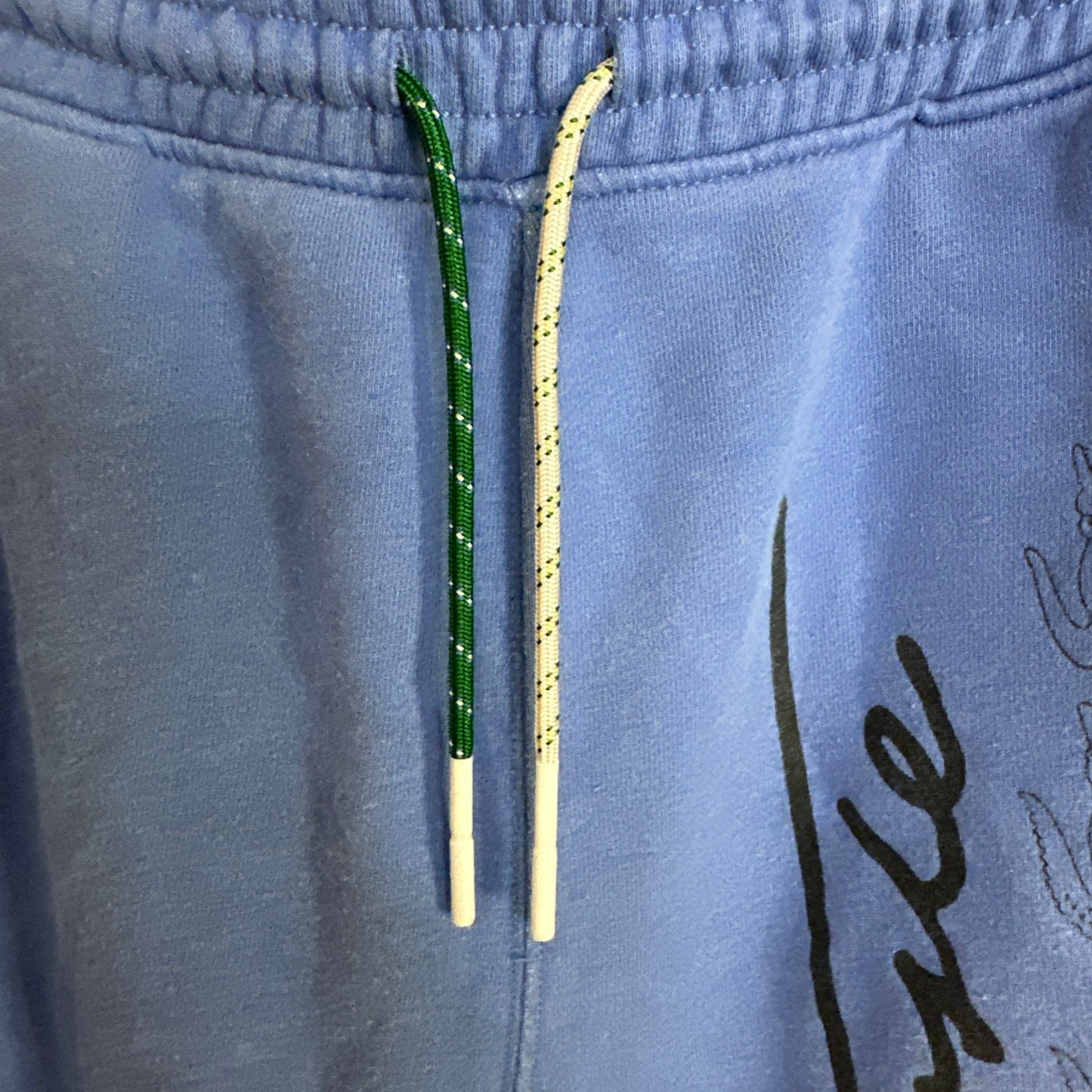 Lacoste Men's Signature Print Cotton Fleece Shorts Blue Size Large