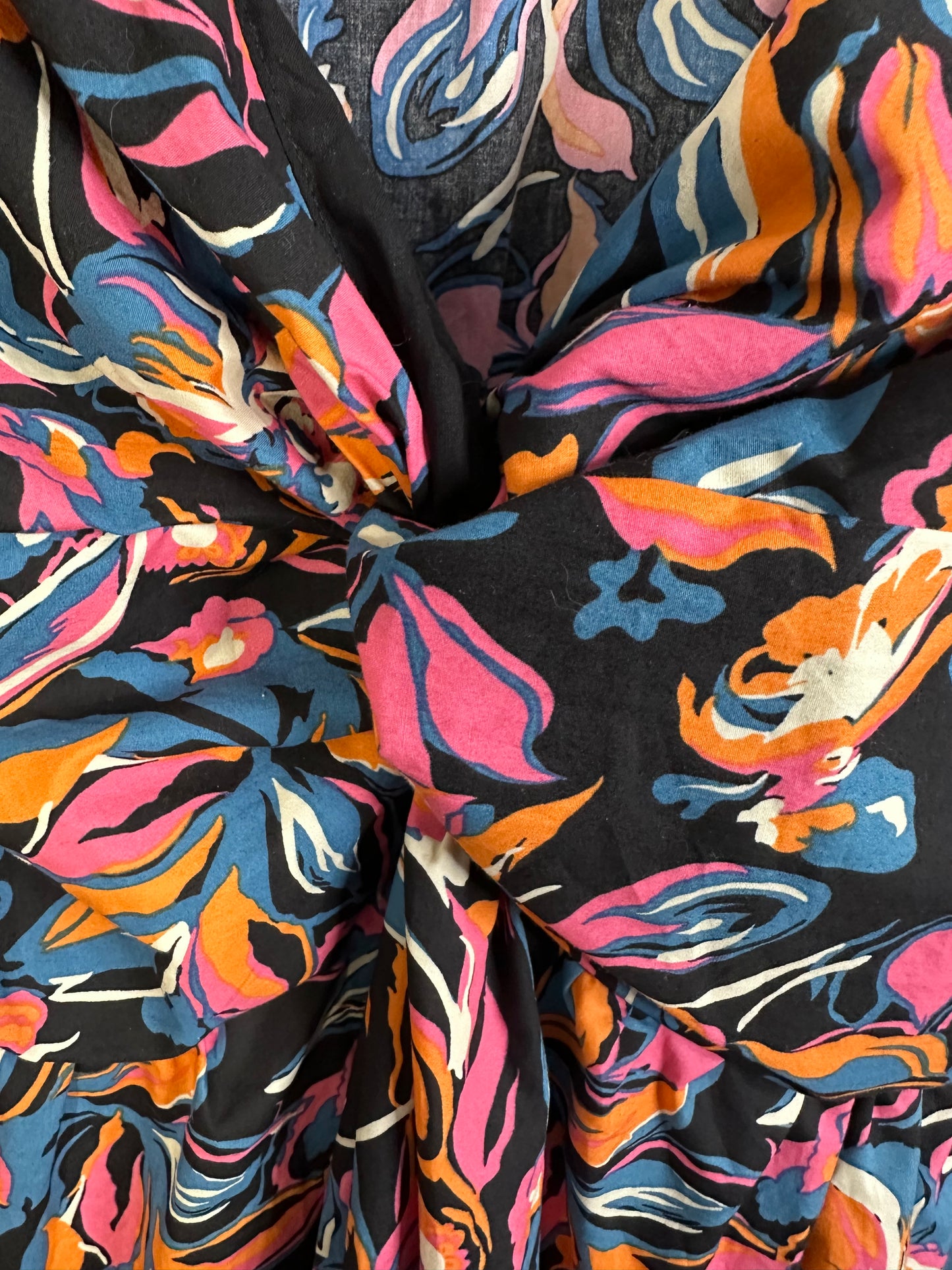 French Connection Women's Twist Front Floral Sleeveless Midi Dress Size XXL