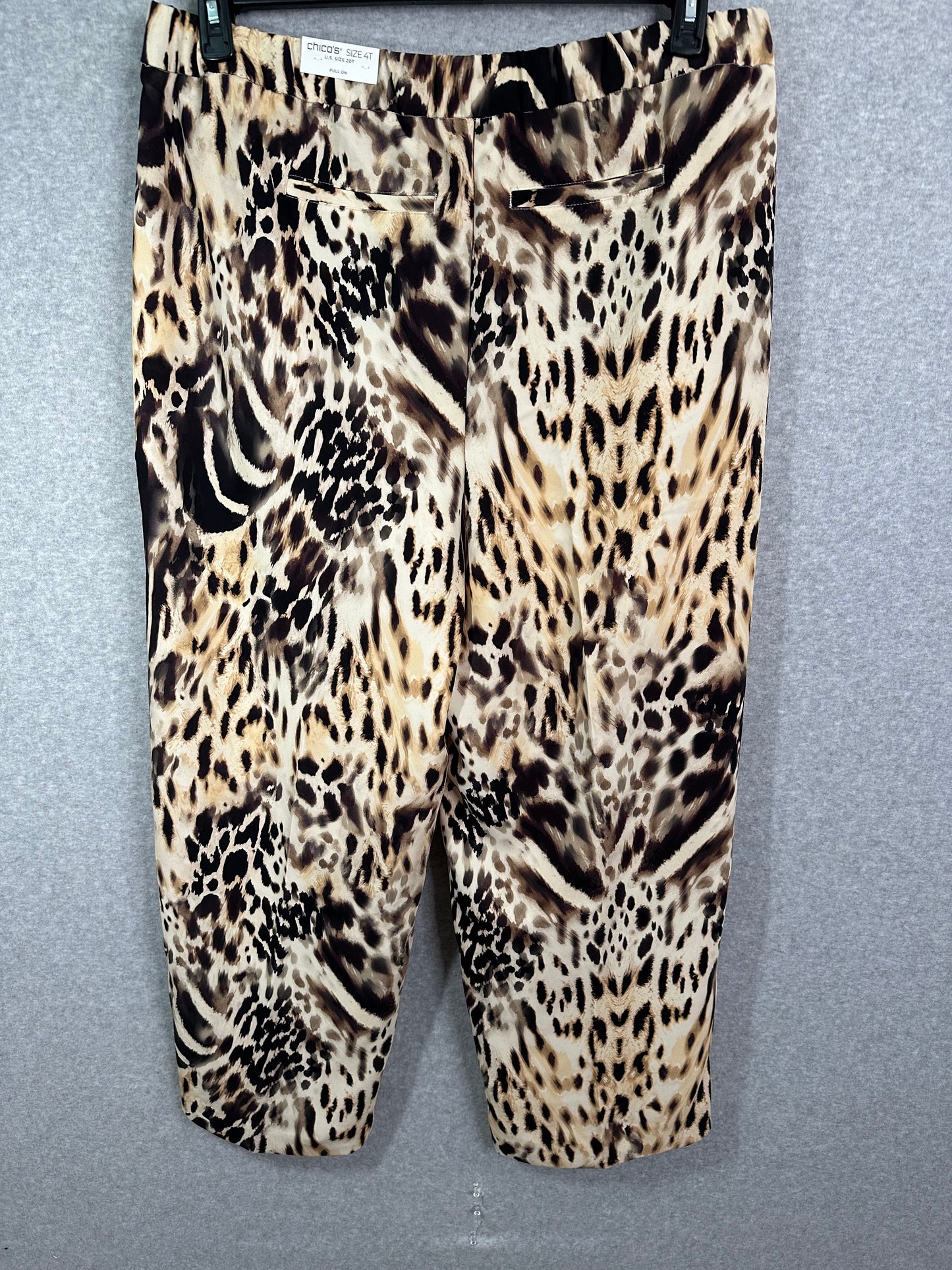 Chicos Bengal Marks Crepe Pull-On Ankle Pants Womens Size 4Tall US 20T XXL
