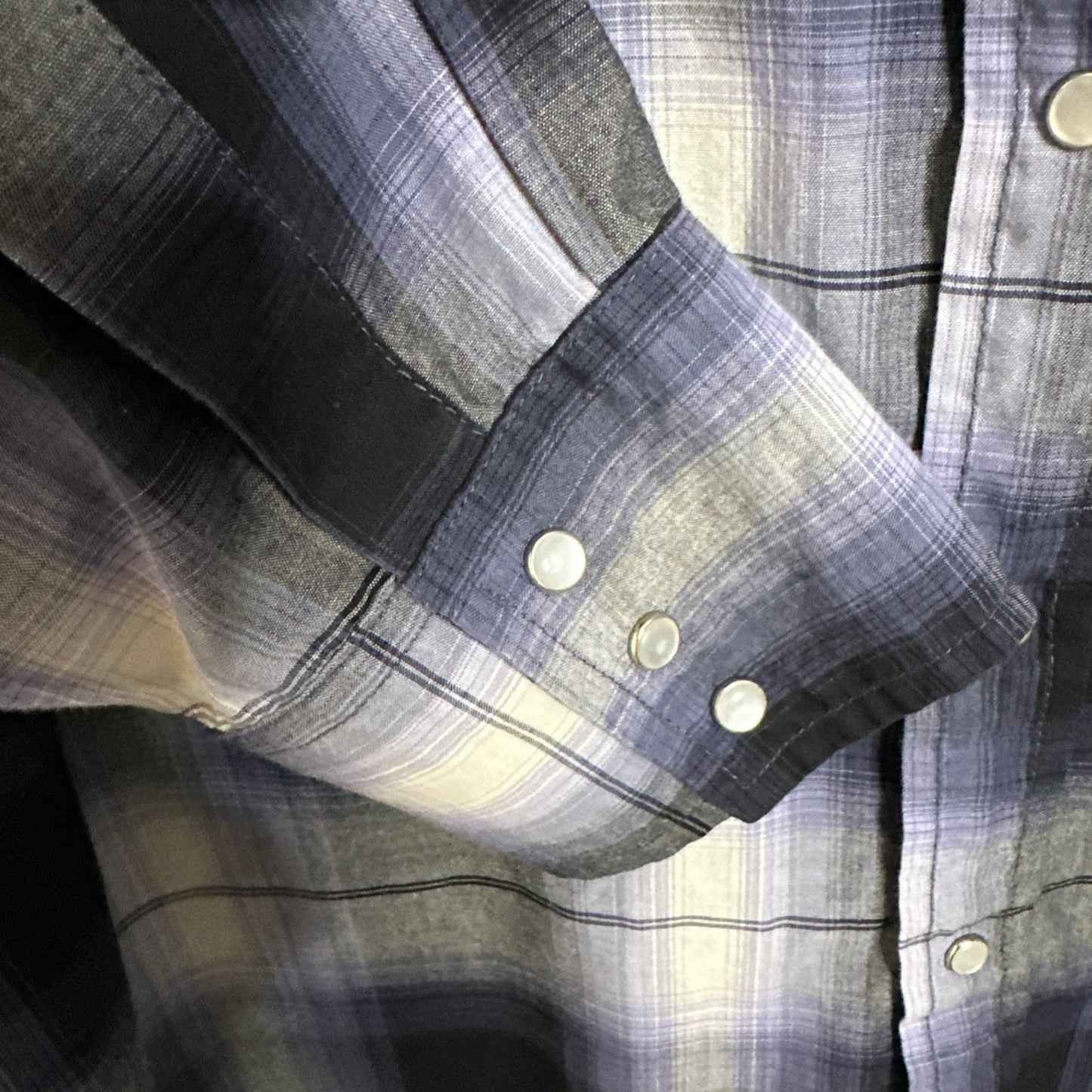 Plains Western Wear Bigman Plaid Pearl Snap Closure Shirt Pearl Men's 3X