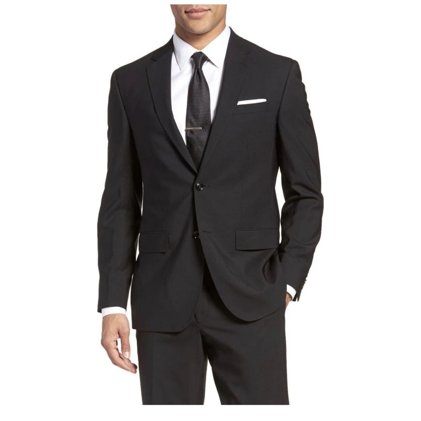 Ted Baker Endurance Jay Wool Suit Men's 38R 29W Modern Fit Black