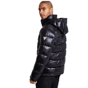 Size XL Guess Men's Quilted Puffer Coat With Removeable Hood Retail $225.00