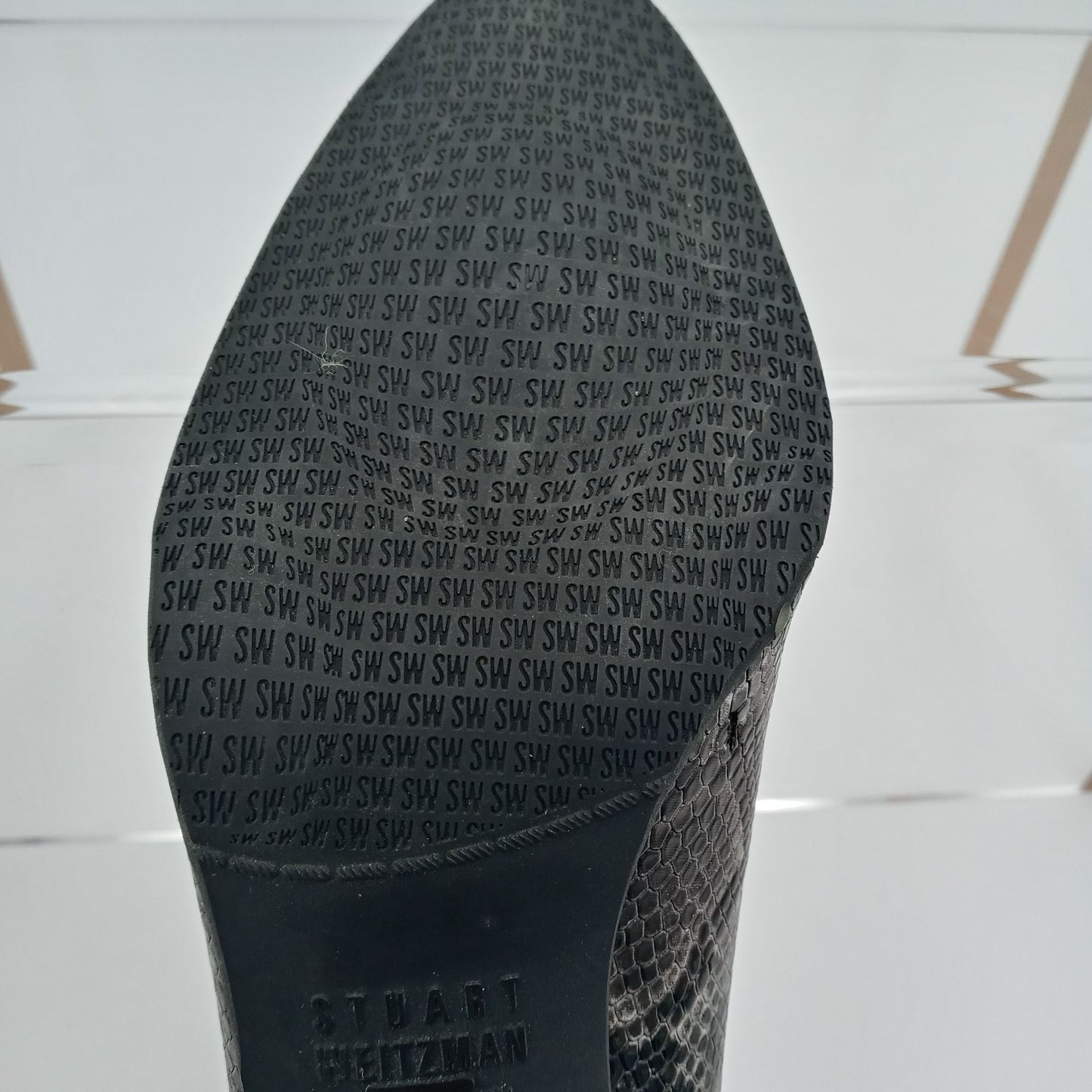 Stuart Weitzman Leather Snake Print Leather Pumps Women's Size 8 Narrow