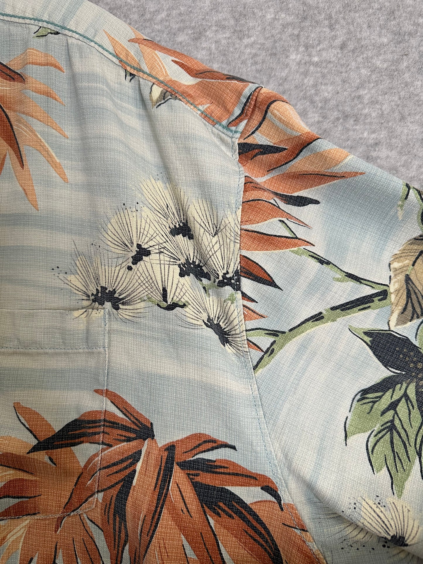 Tommy Bahama Fronds Silk Jacquard Woven Camp Shirt Men's XXL