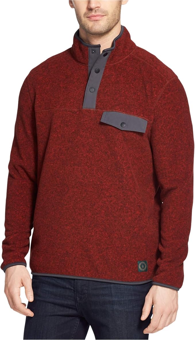 G.H. Bass & Co. Arctic Terrain Snap Mock Polar Fleece Top Men's 4XL