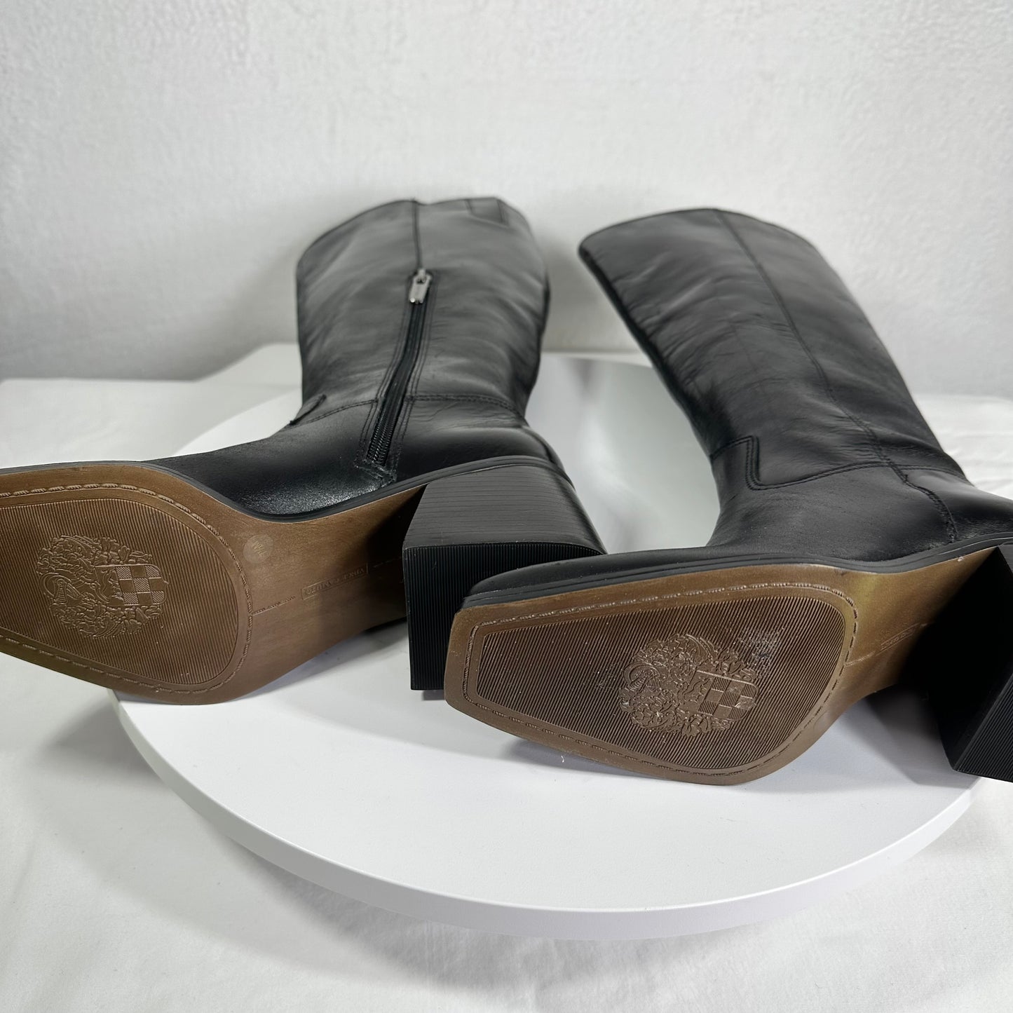 Vince Camuto Sangeti Black Leather Boot Women's 7.5