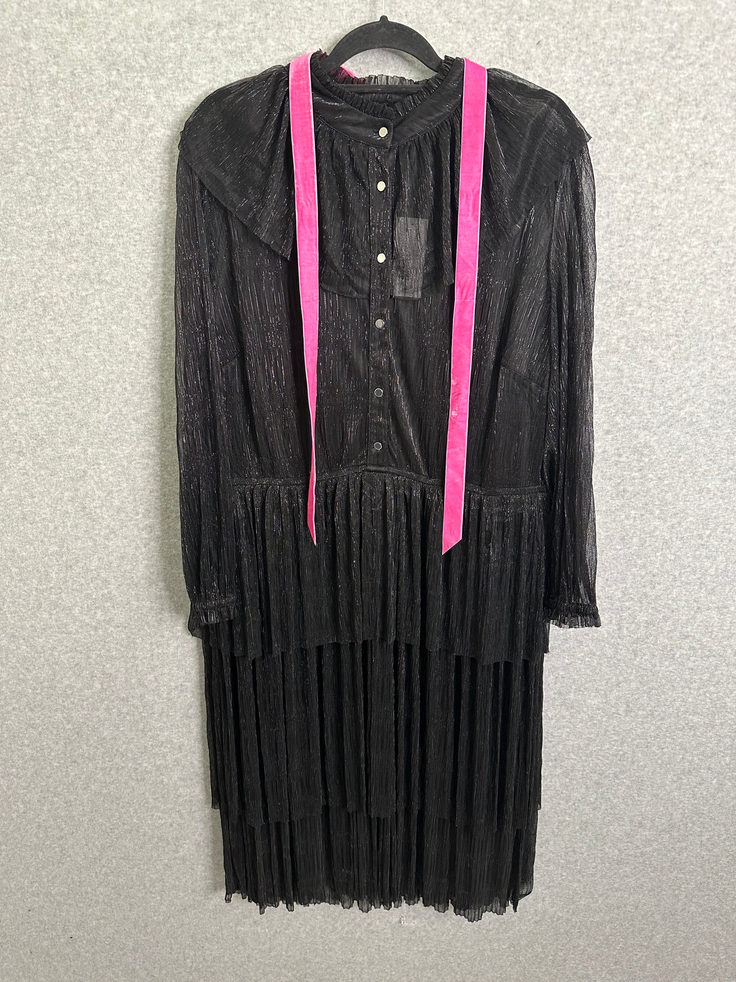 Studio Park X Shawn Killinger Metallic Pleated Tiered Dress Women's Size 2X