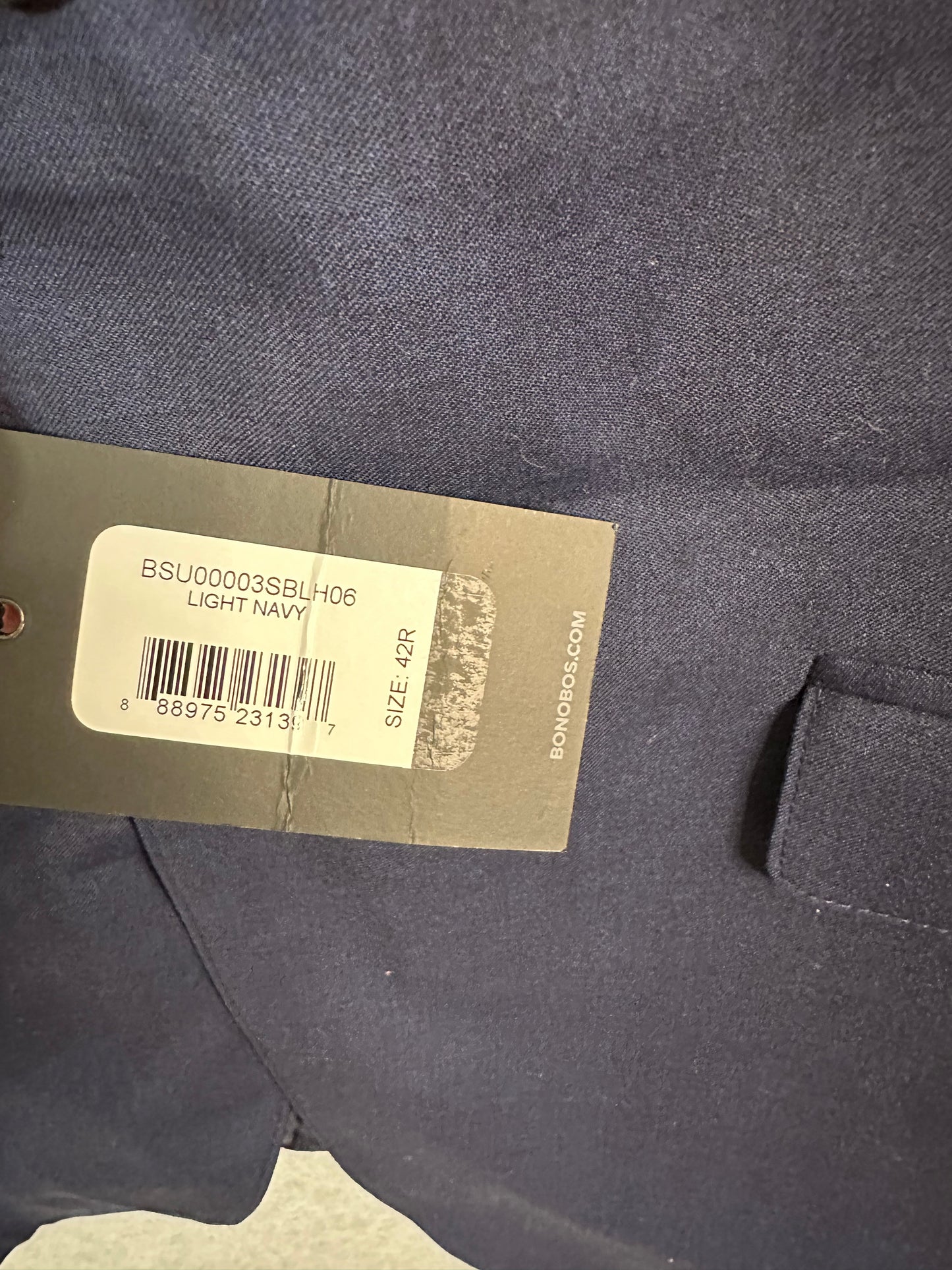 Bonobos Men's Jetsetter Slim Fit Suit Jacket Blazer Blue Stretch Four Season Weight Wool 42R