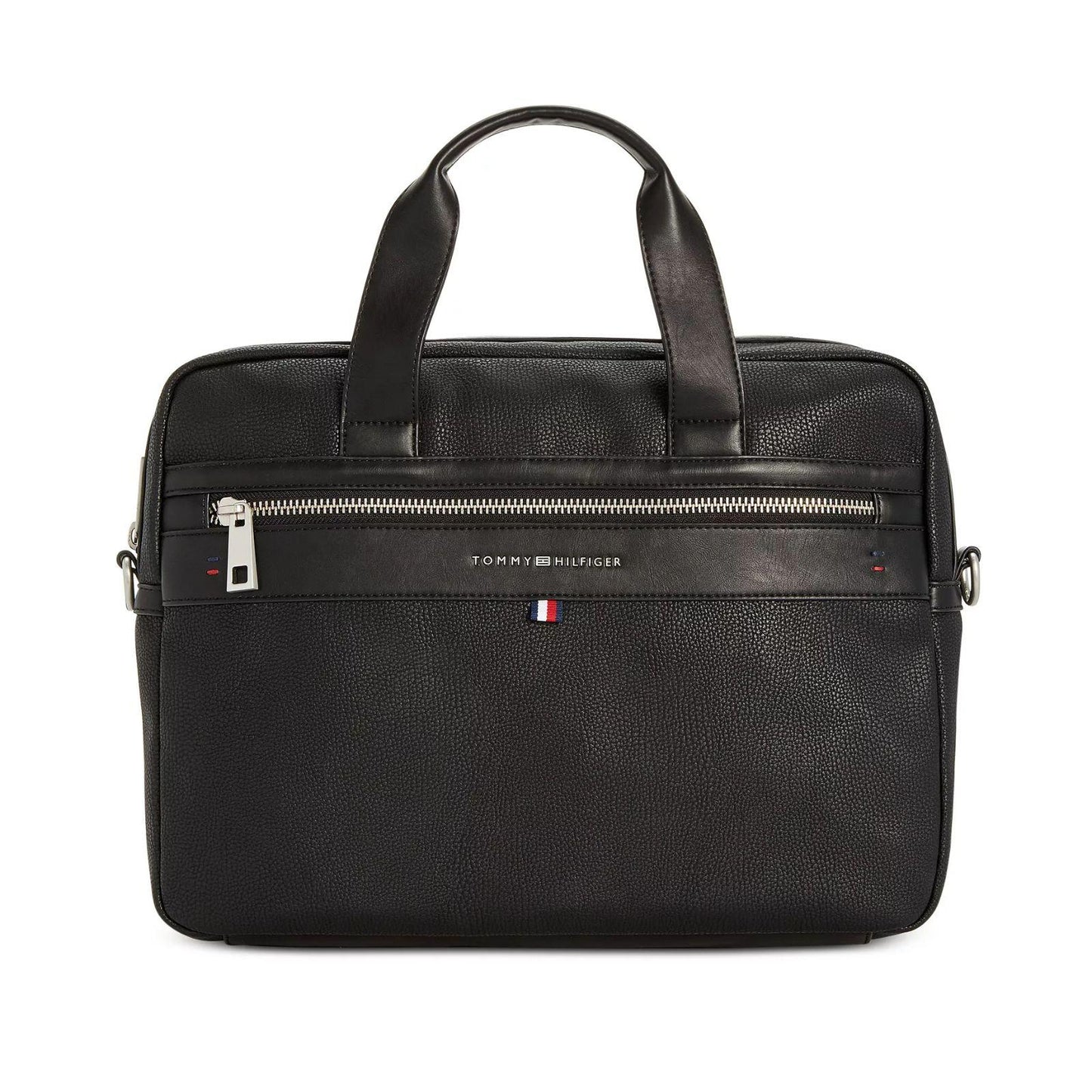 Tommy Hilfiger Men's Pebble Faux-Leather Leo Briefcase