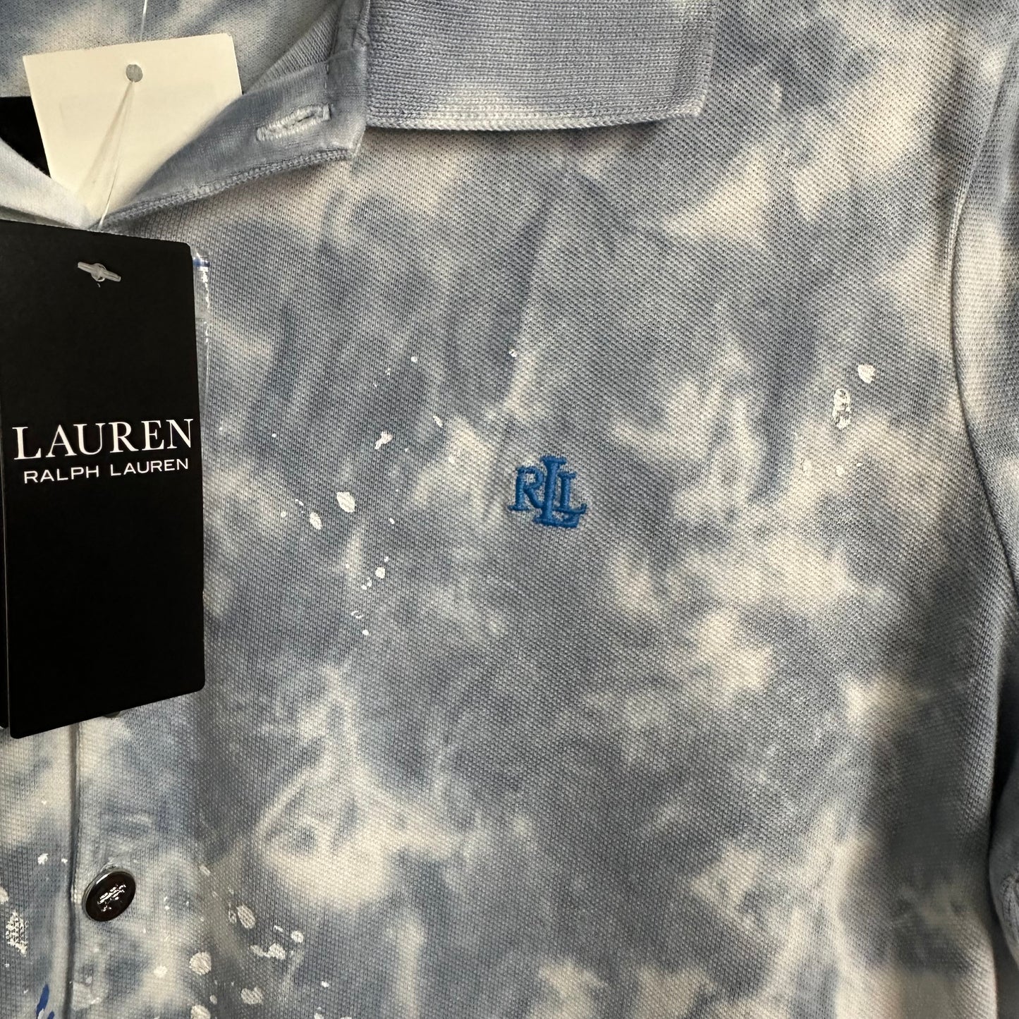 Lauren Ralph Lauren Polo Shirt Tie Dye Short Sleeve Collared Size Medium