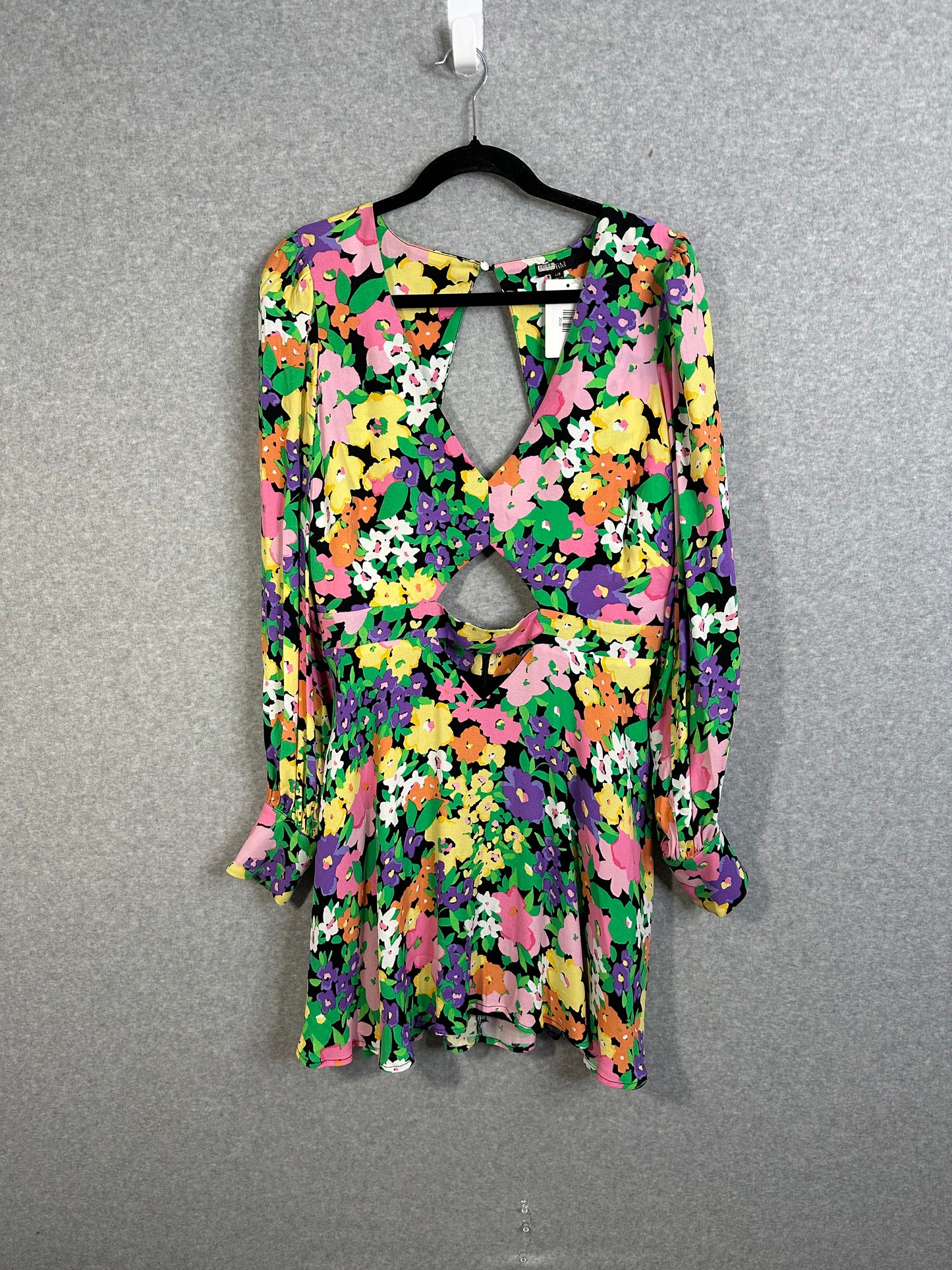 AFRM Merion Neon Garden Mini Dress Women's Size Large