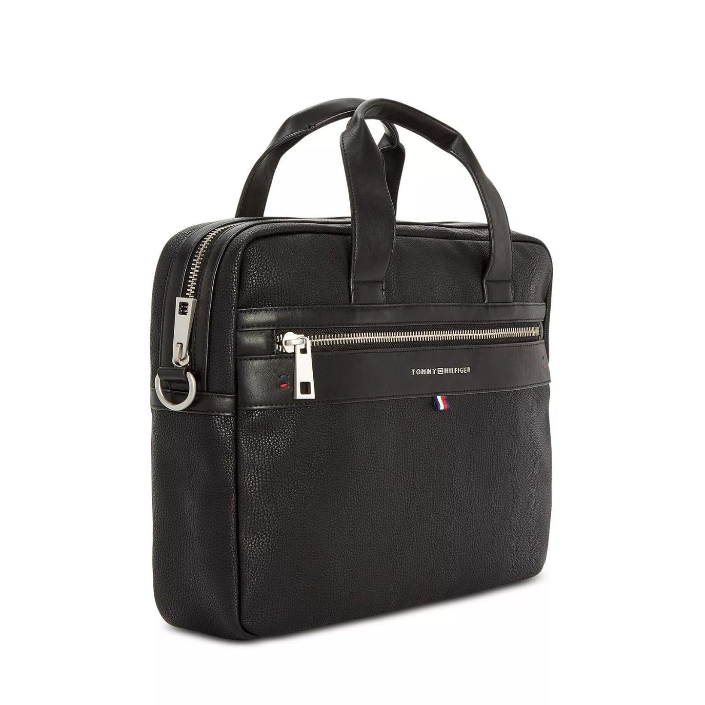 Tommy Hilfiger Men's Pebble Faux-Leather Leo Briefcase