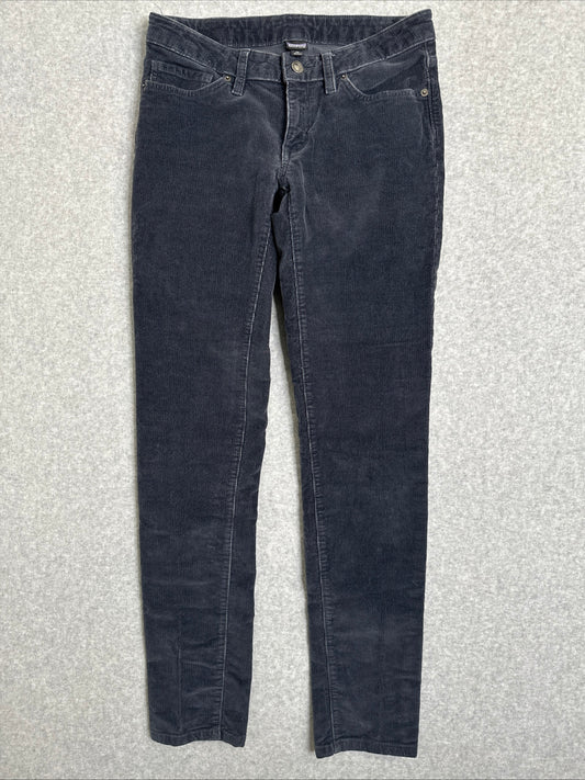 Patagonia Women's Fitted Slim Leg Corduroy Pants Style #55055 Forge Grey Stretch Size 29