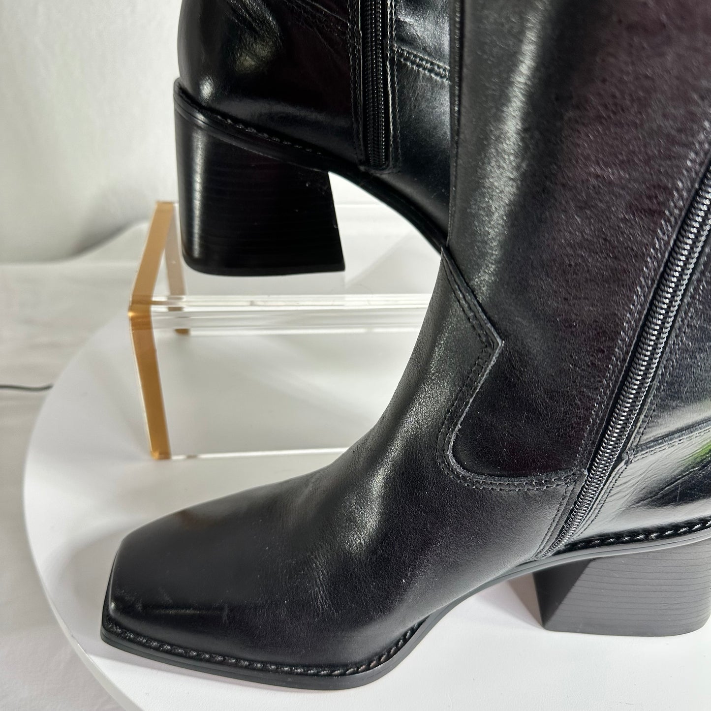 Vince Camuto Sangeti Black Leather Boot Women's 7.5