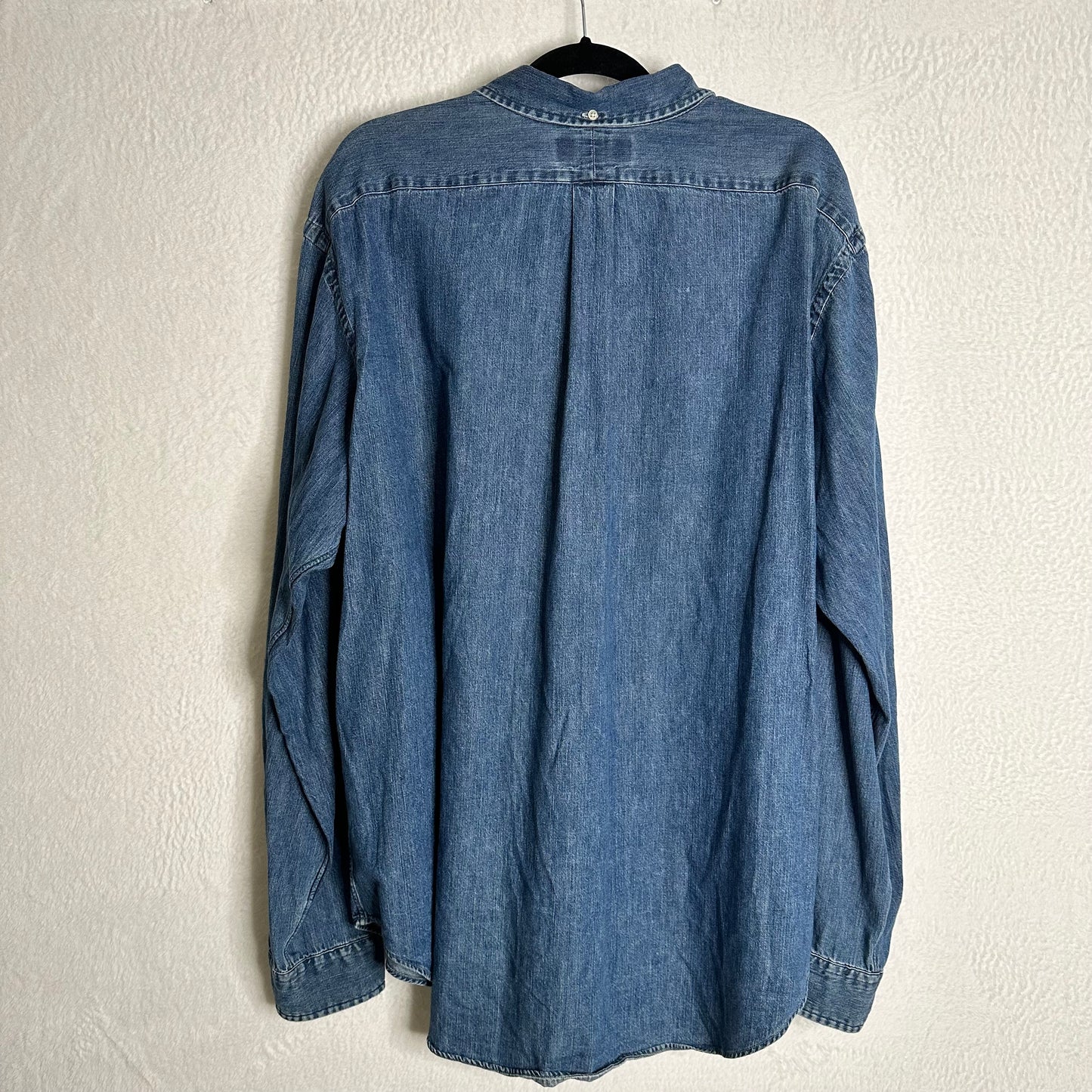 Polo Ralph Lauren Shirt 2XL Men's Chambray Denim Oxford Flesh Pony Classic Fit Preppy