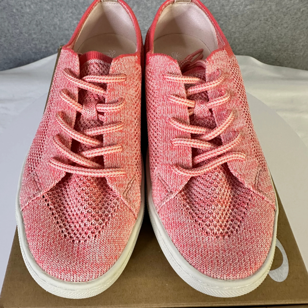 Soludos “Ashore" Knit Sneakers  Coral Confetti Size 7