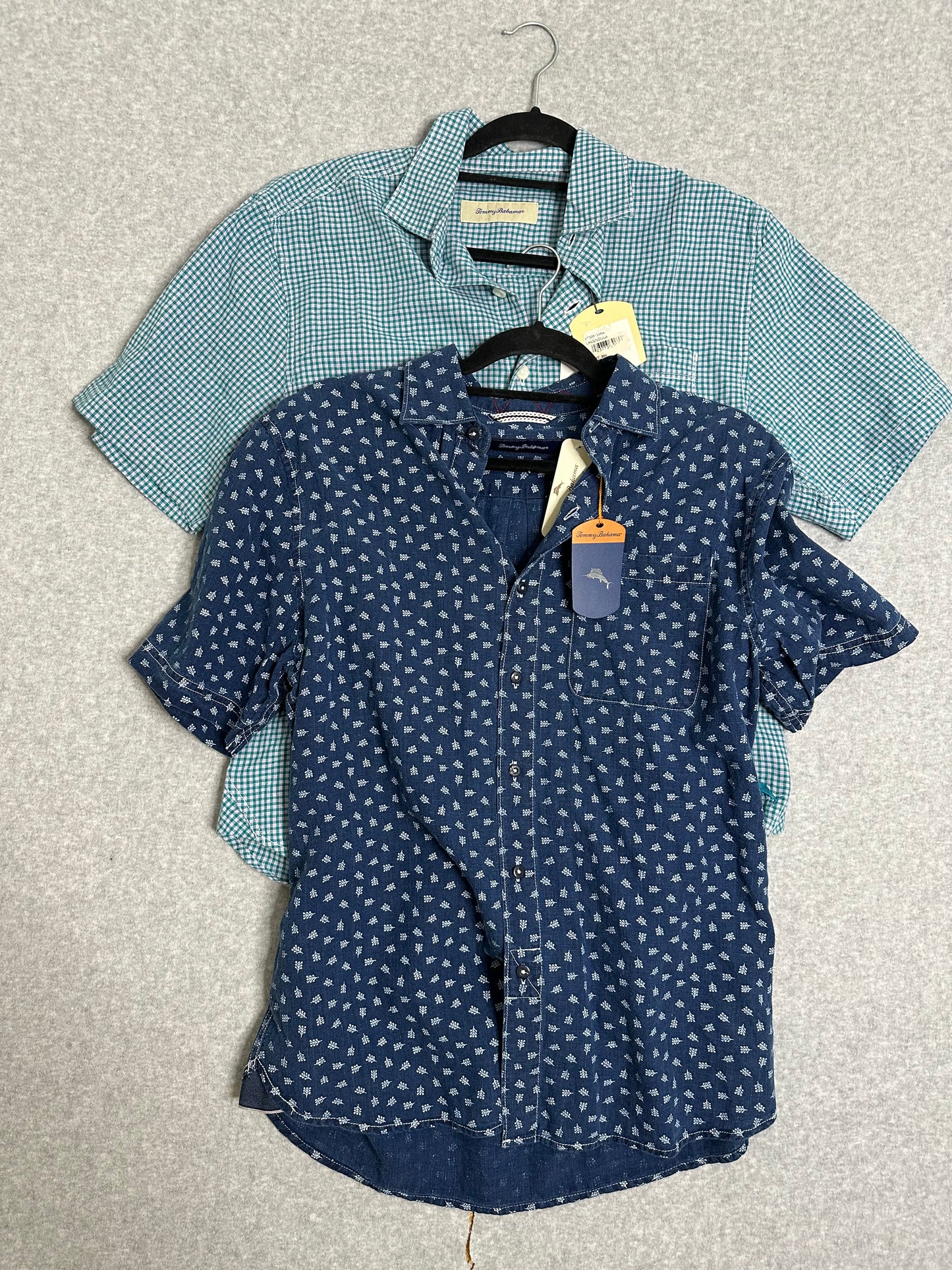 Tommy Bahama Mens Linen Blend Short Sleeve Shirt Small Lot Of 2