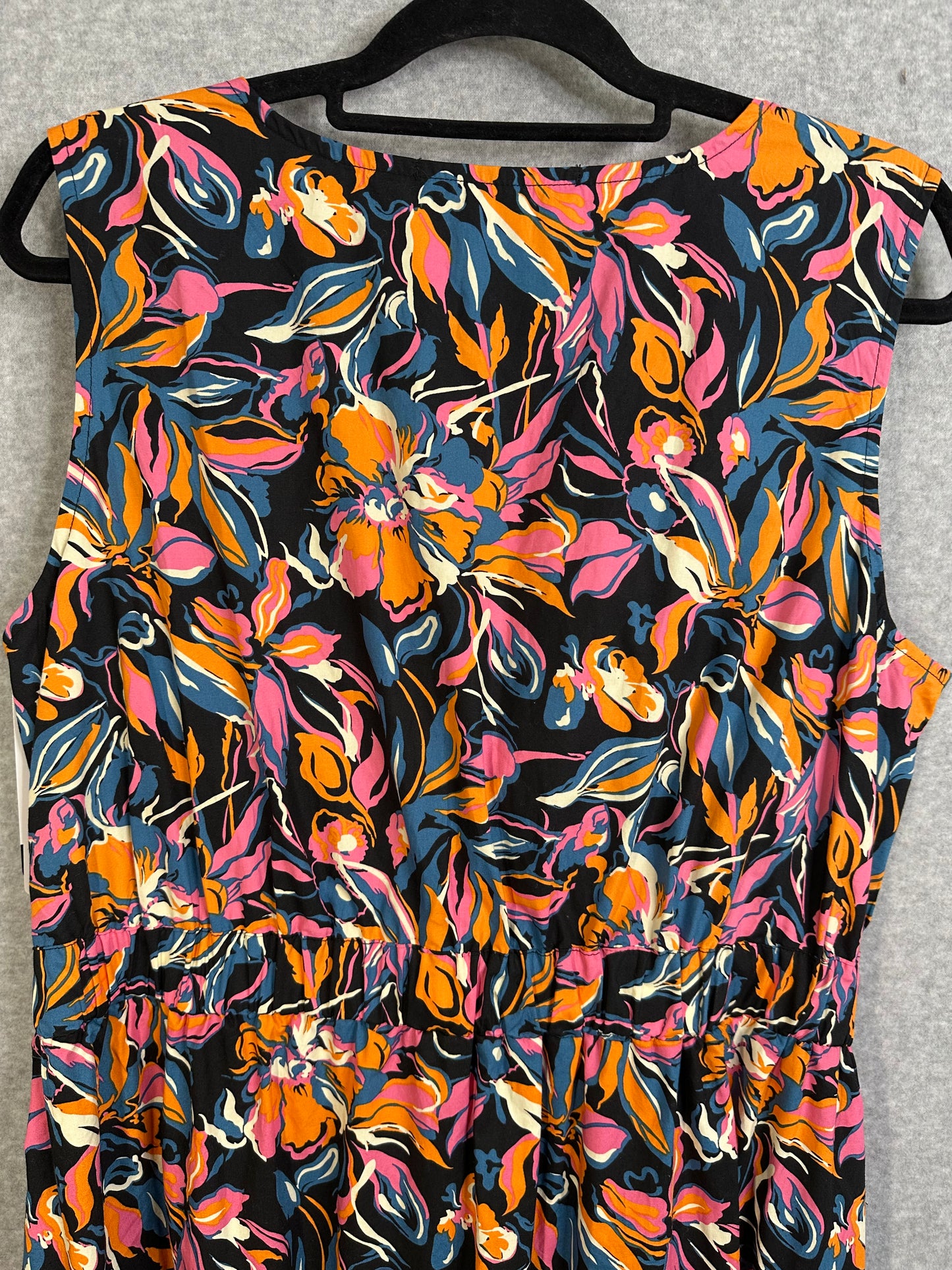 French Connection Women's Twist Front Floral Sleeveless Midi Dress Size XXL