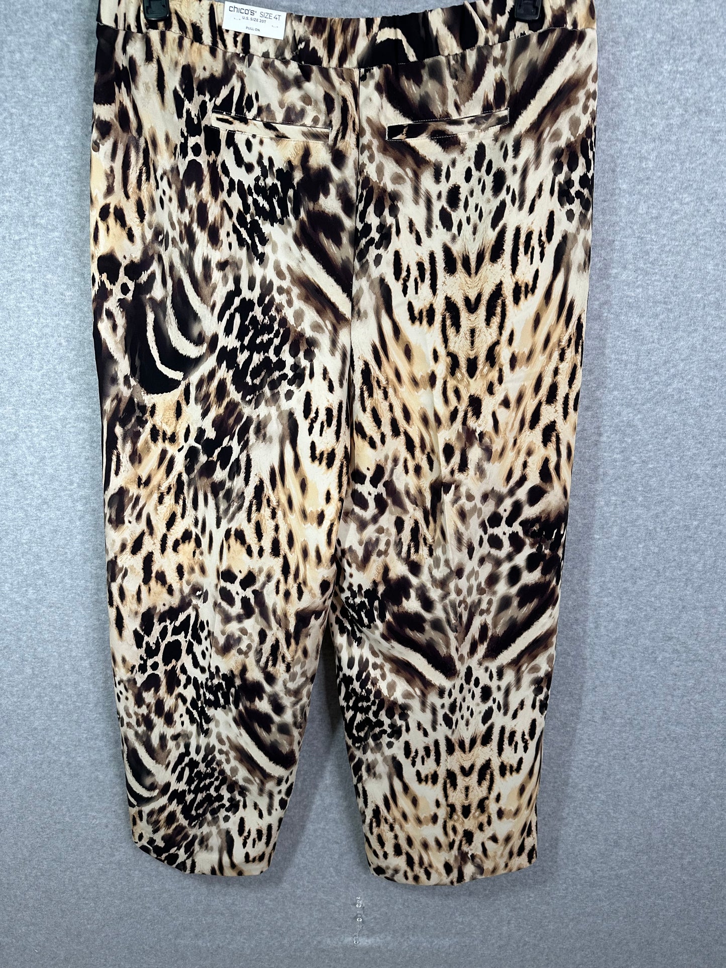 Chicos Bengal Marks Crepe Pull-On Ankle Pants Womens Size 4Tall US 20T XXL