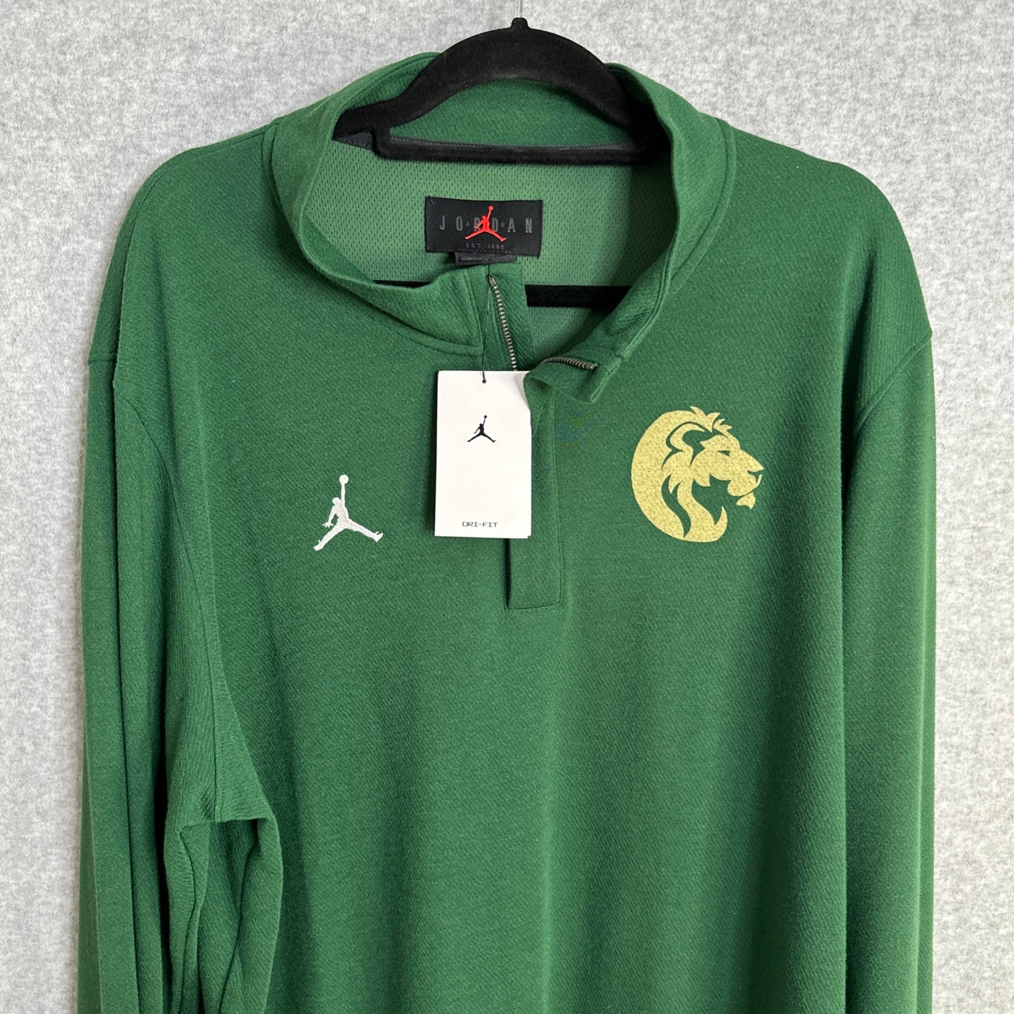 Nike Jordan Team Issue Southeastern Louisiana University Dri-fit Quarter Zip Team Training Model DQ7913-341 Men's XXL