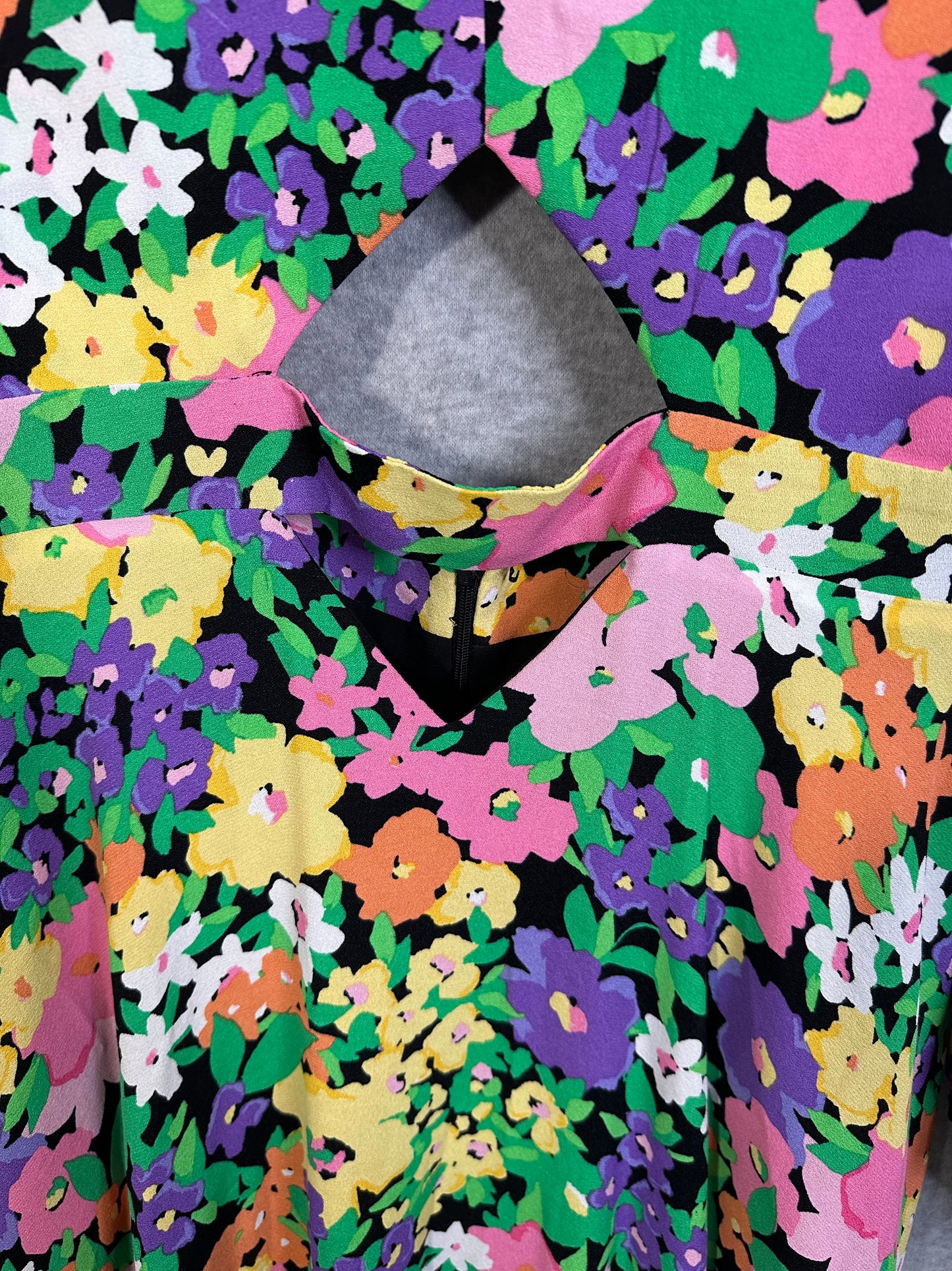 AFRM Merion Neon Garden Mini Dress Women's Size Large