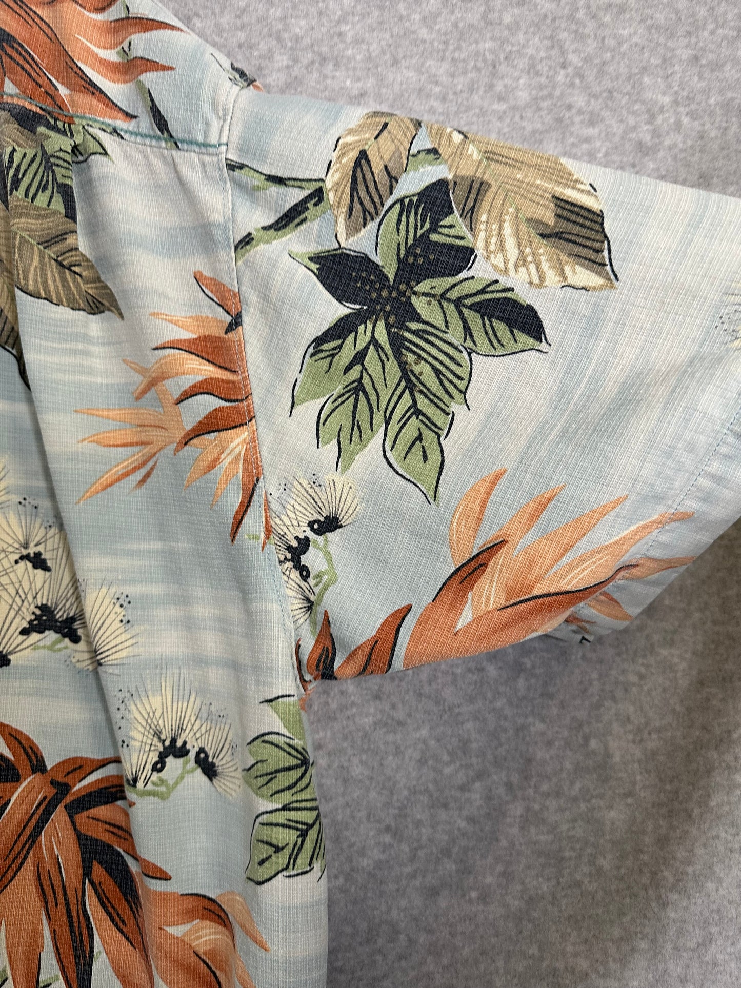 Tommy Bahama Fronds Silk Jacquard Woven Camp Shirt Men's XXL