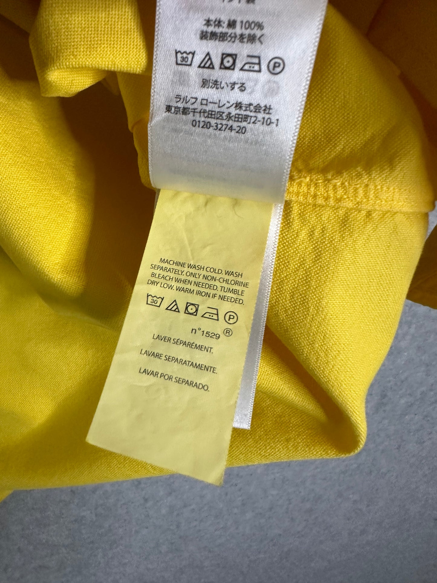 Polo Ralph Lauren Button Down Shirt Classic Yellow Men's 3XLT
