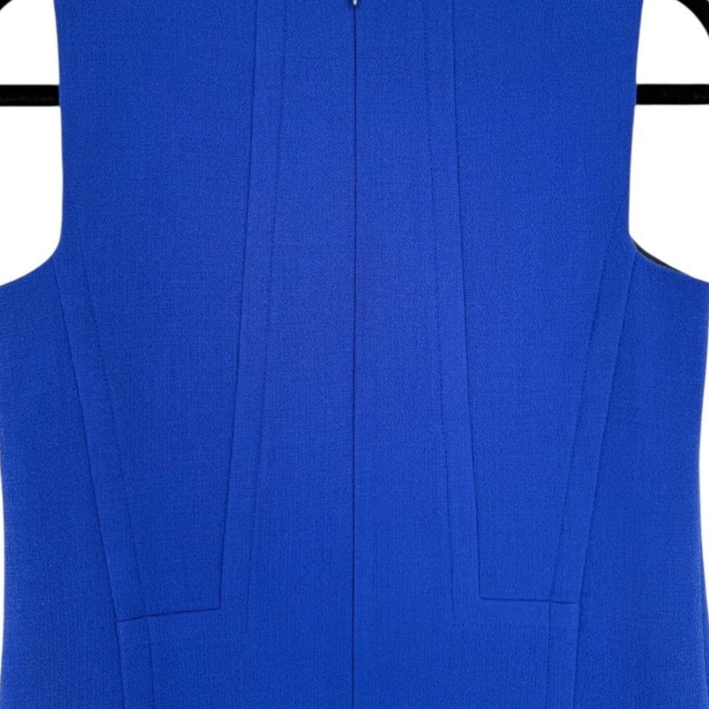 Lafayette 148 New York Virgin Wool Sleeveless Cobalt Blue Sheath Dress Women's 12