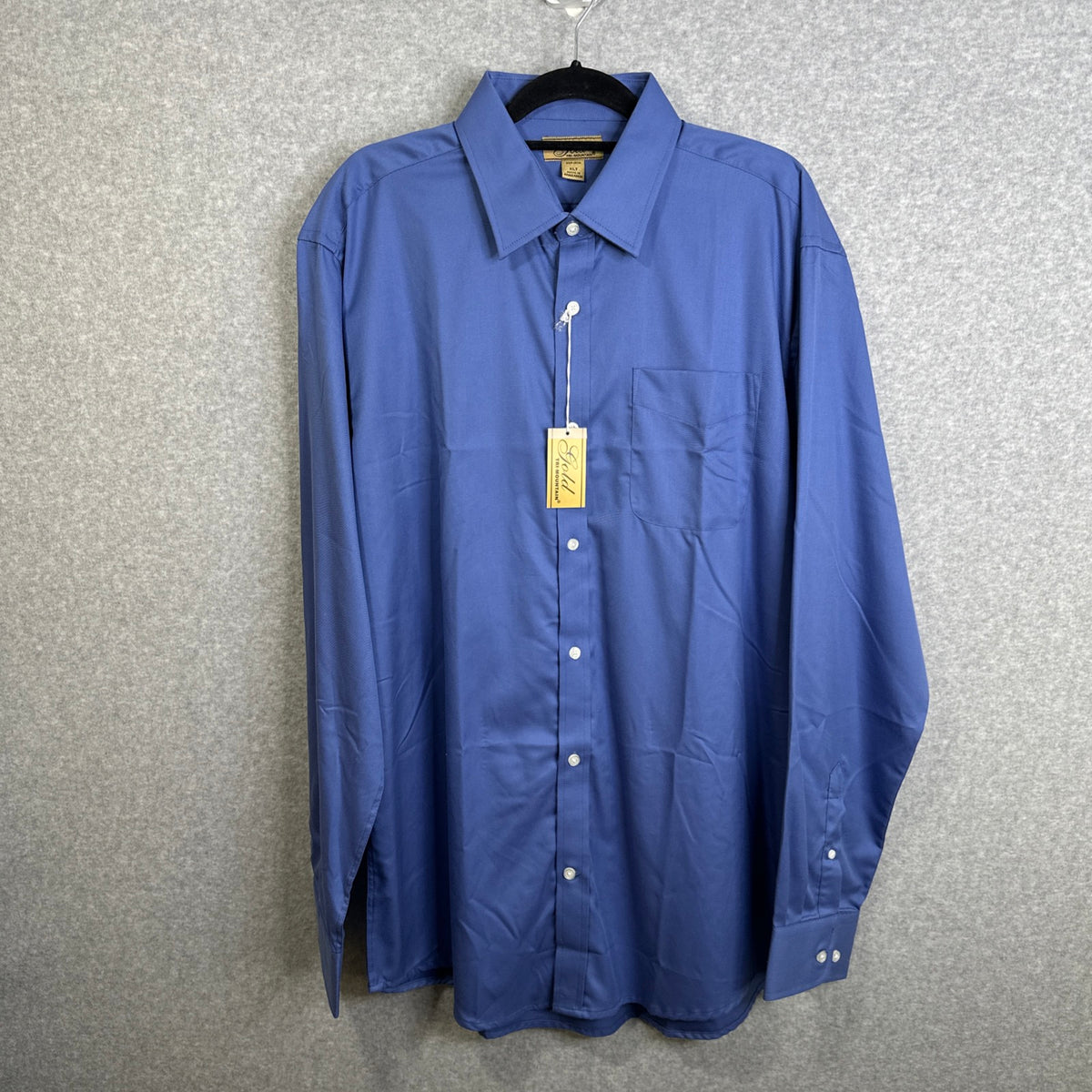 Tri-Mountain Blake Gold 980 Non Iron Dress Shirt Cotton Twill French Blue Men's XLT