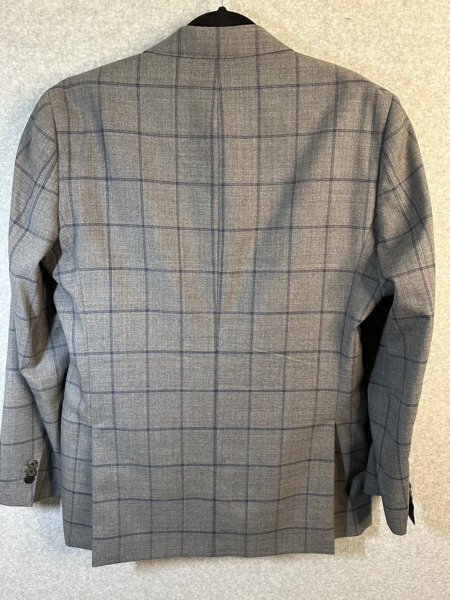 T.M. Lewin Men's Modern Fit Suit Jacket Blazer Merino Wool Slim Vitale Barberis Canonico 42 Long