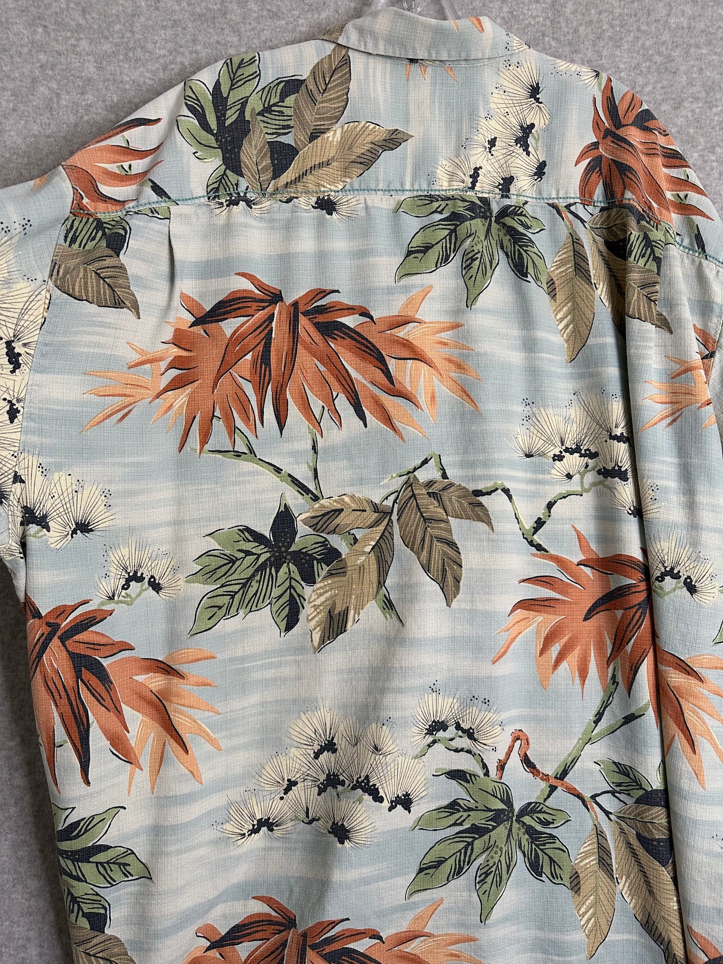 Tommy Bahama Fronds Silk Jacquard Woven Camp Shirt Men's XXL